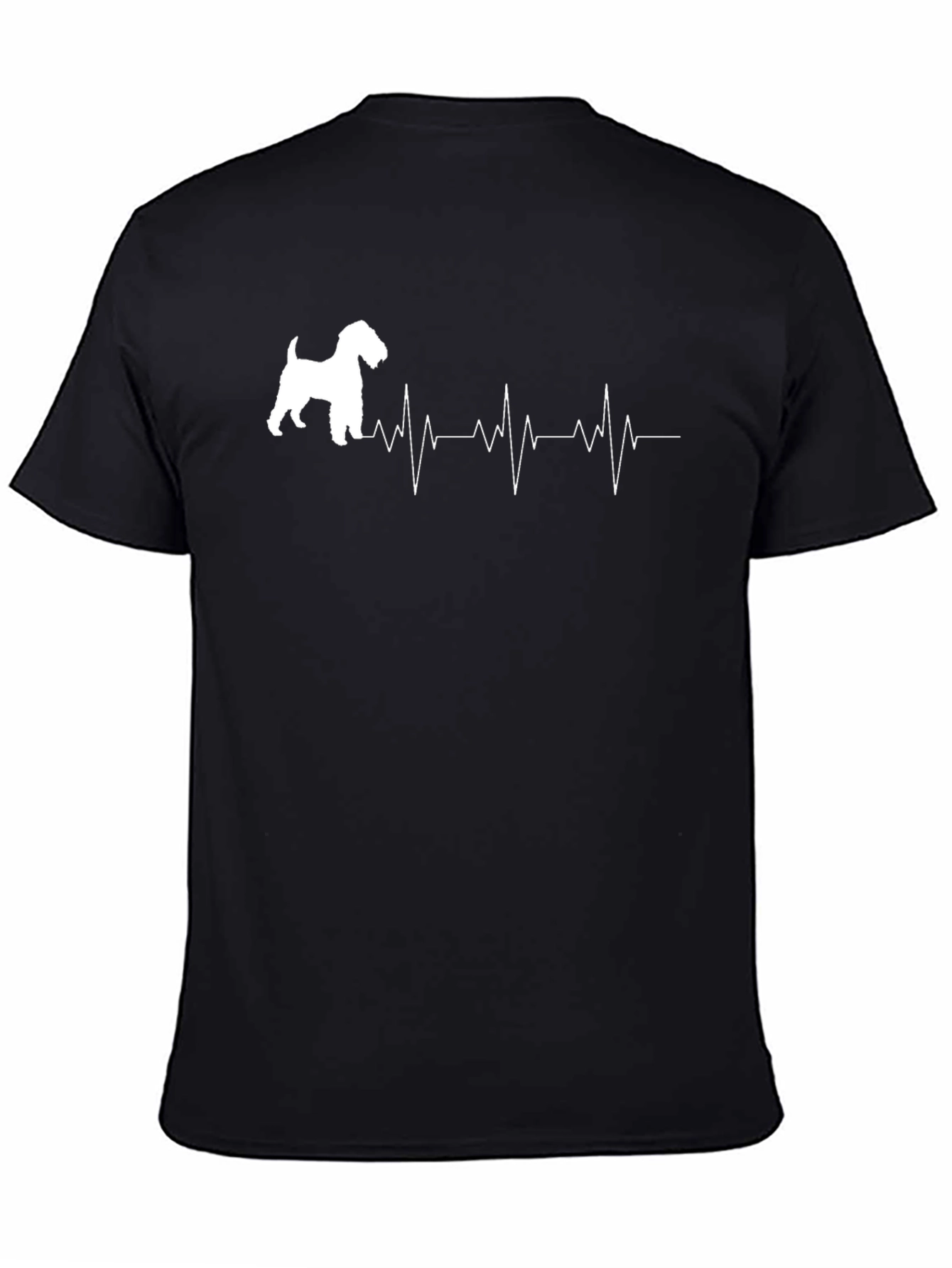 Dog Heartbeat Graphic T-Shirt - Unisex Black Tee