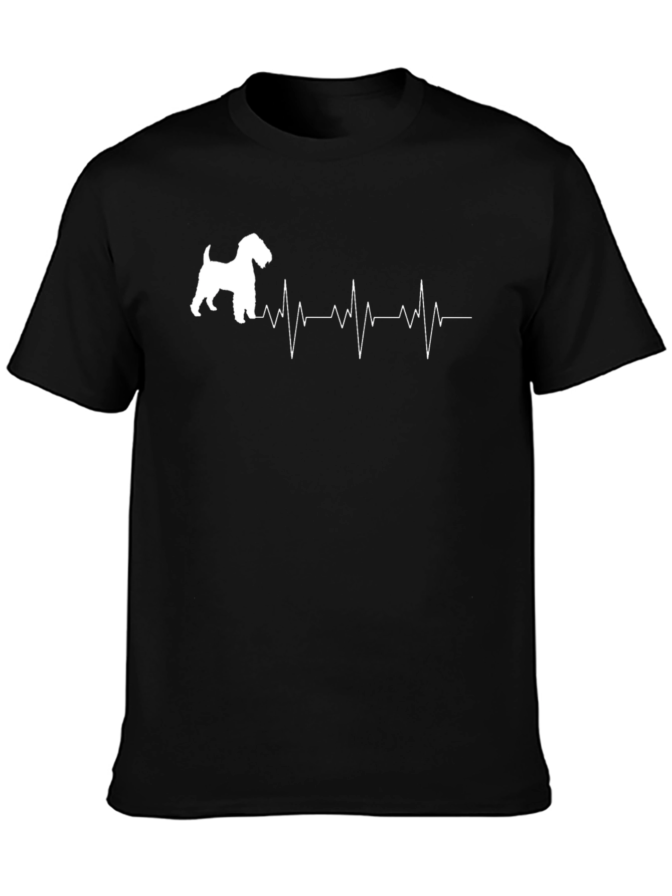 Dog Heartbeat Graphic T-Shirt - Unisex Black Tee