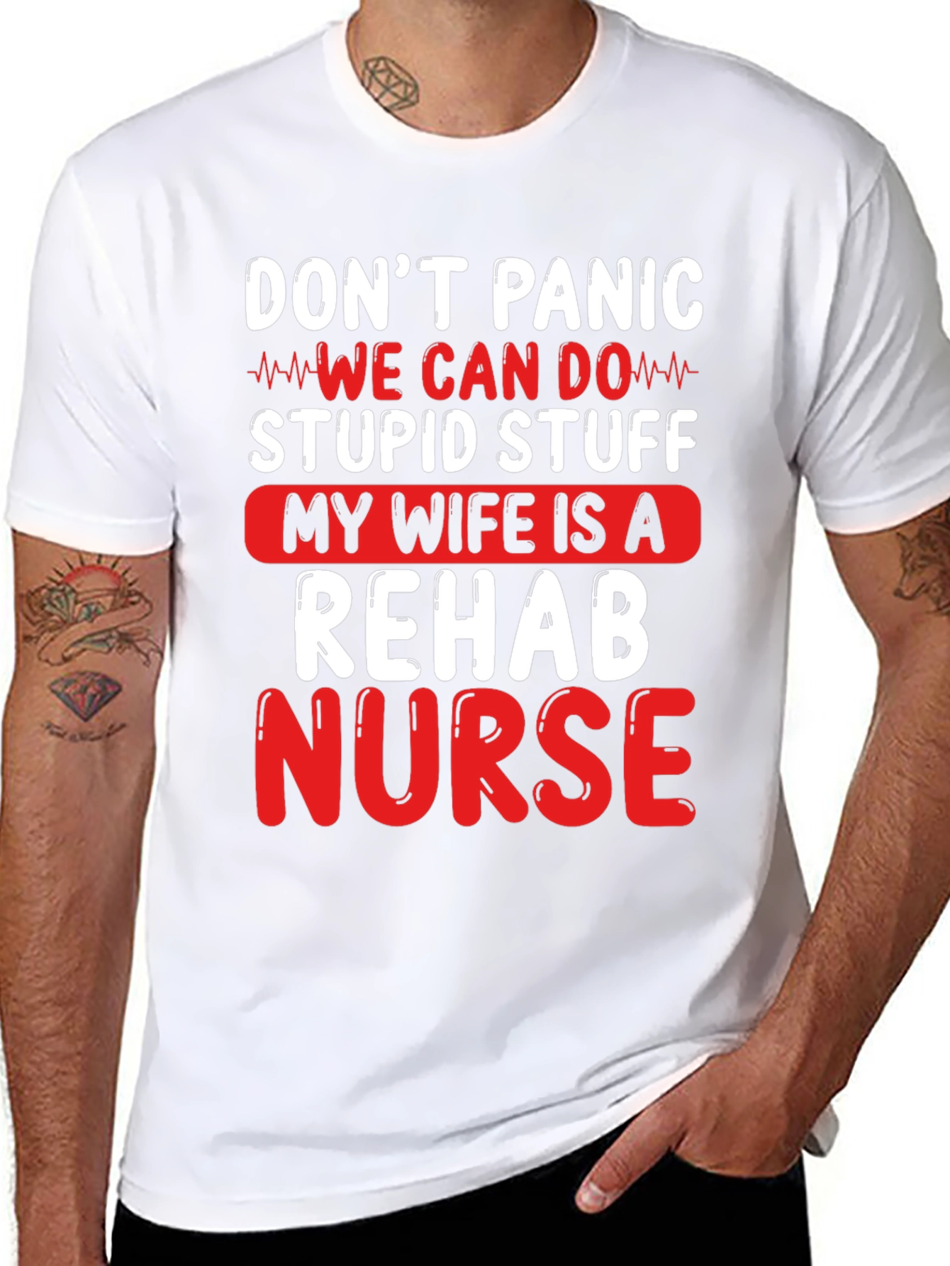 Funny Rehab Nurse T-Shirt - Dont Panic