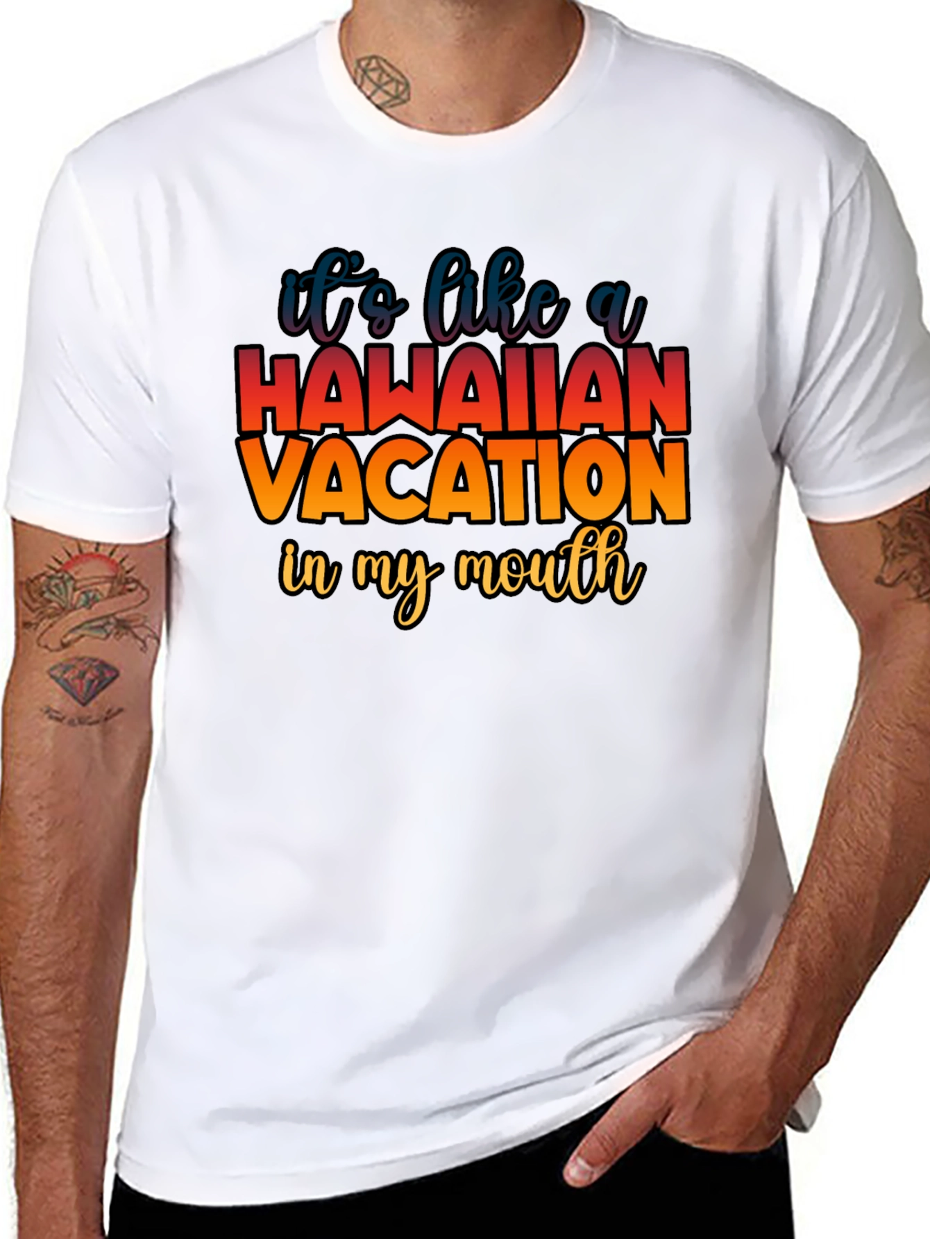 Hawaiian Vacation T-Shirt - Funny Foodie Tee