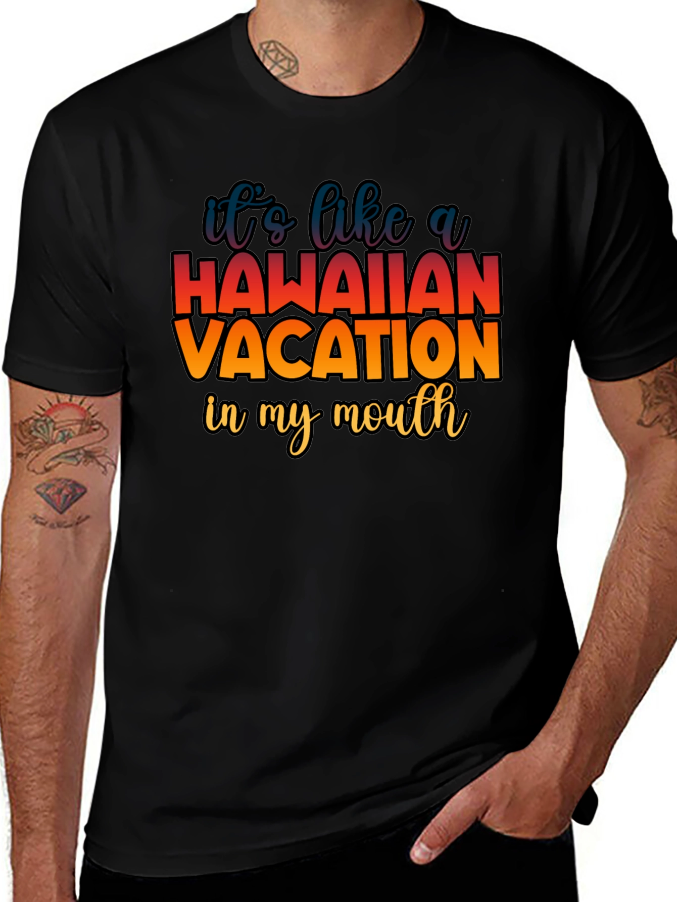 Hawaiian Vacation T-Shirt - Funny Foodie Tee