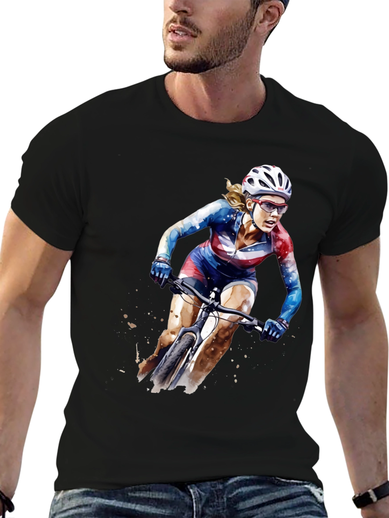 USA Cycling Watercolor T-Shirt