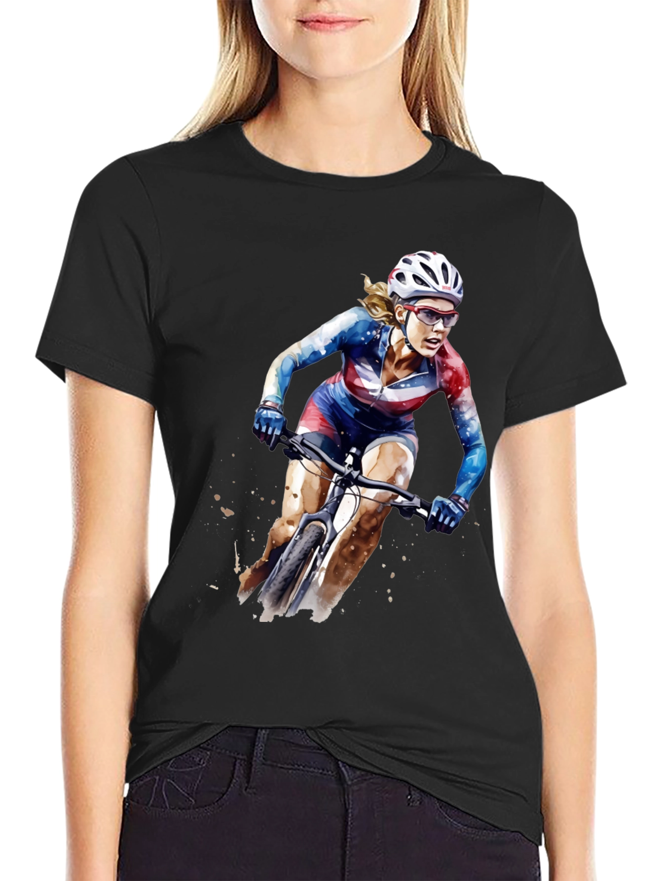 USA Cycling Watercolor T-Shirt