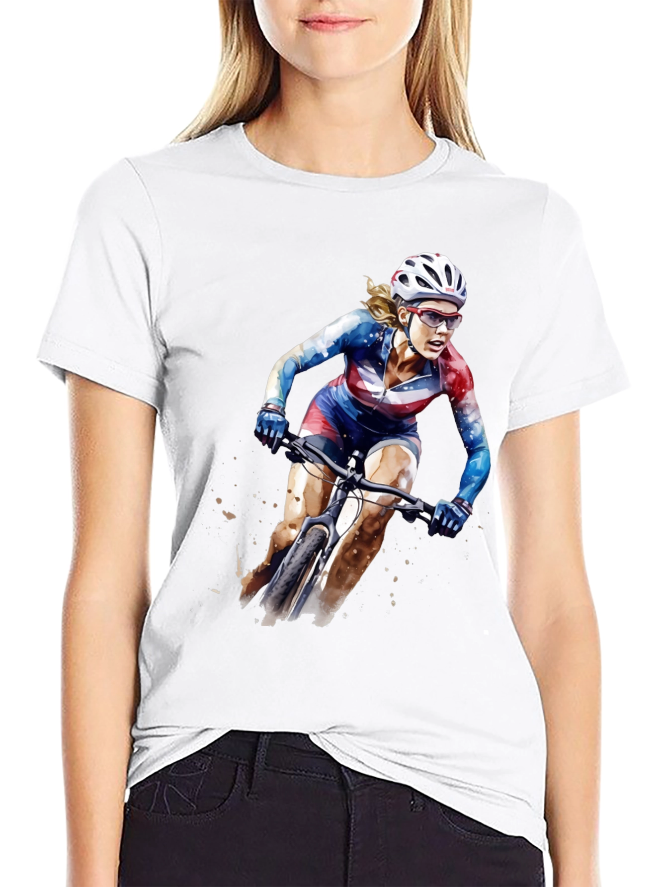 USA Cycling Watercolor T-Shirt