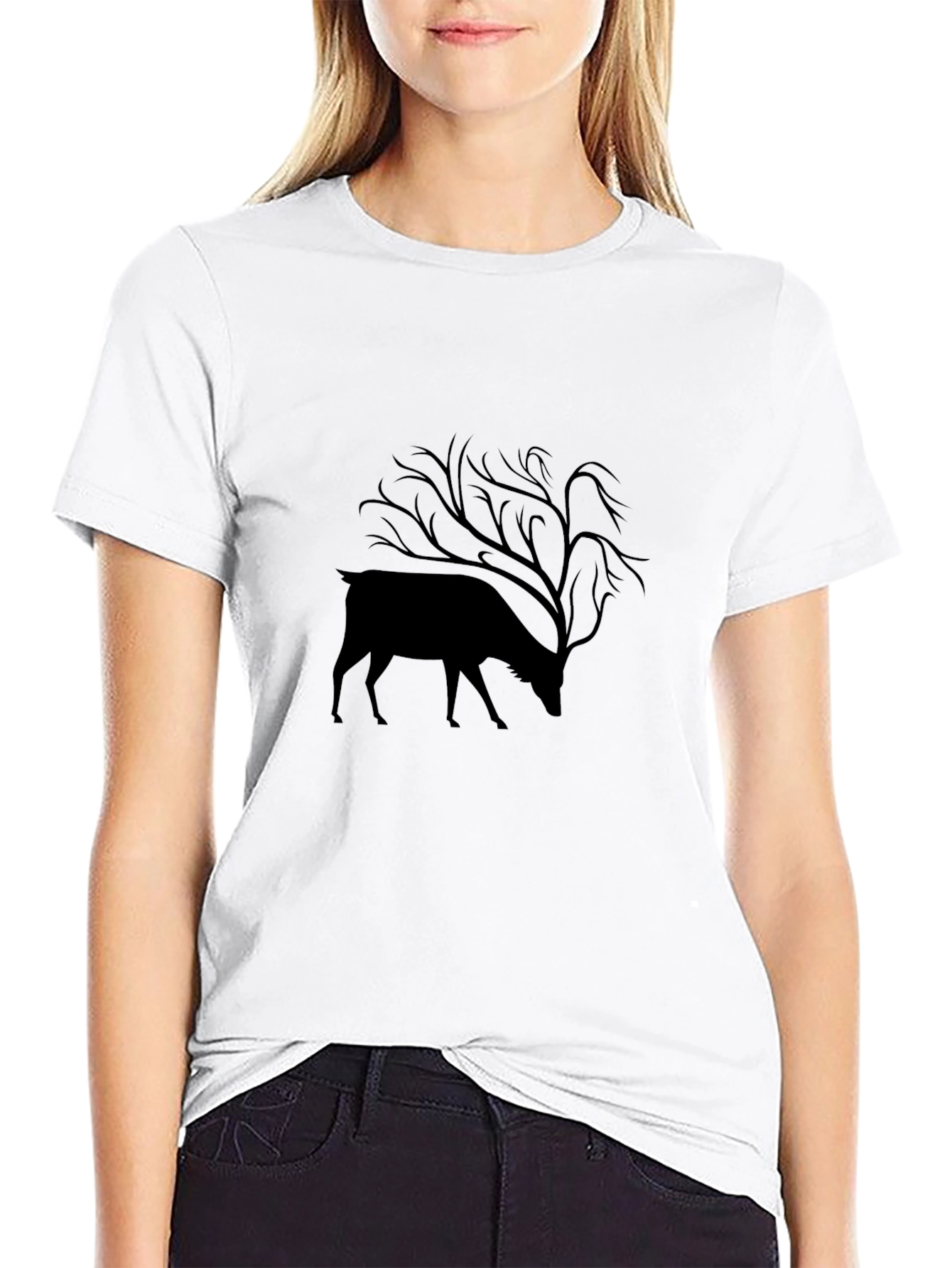 Nature Deer Tree T-Shirt - Stylish Graphic Tee