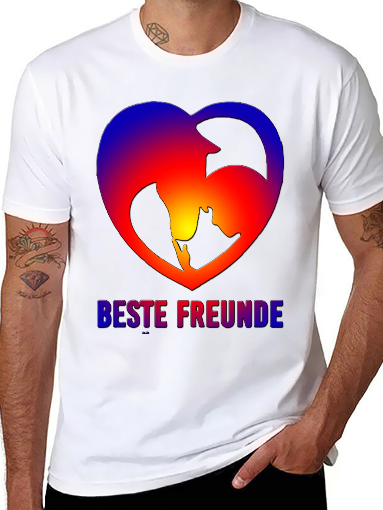 Best Friends Dog & Owner Heart T-Shirt