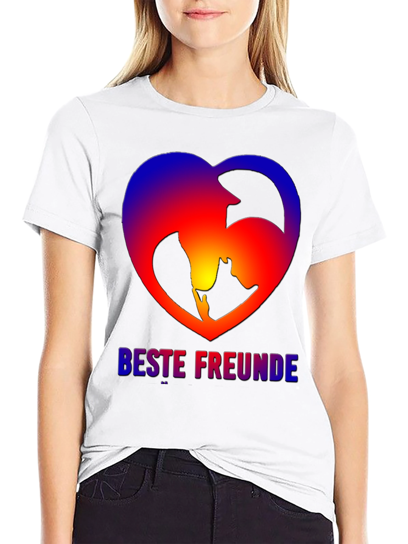 Best Friends Dog & Owner Heart T-Shirt