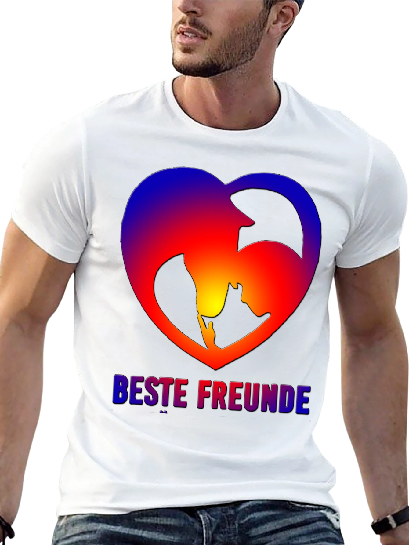 Best Friends Dog & Owner Heart T-Shirt