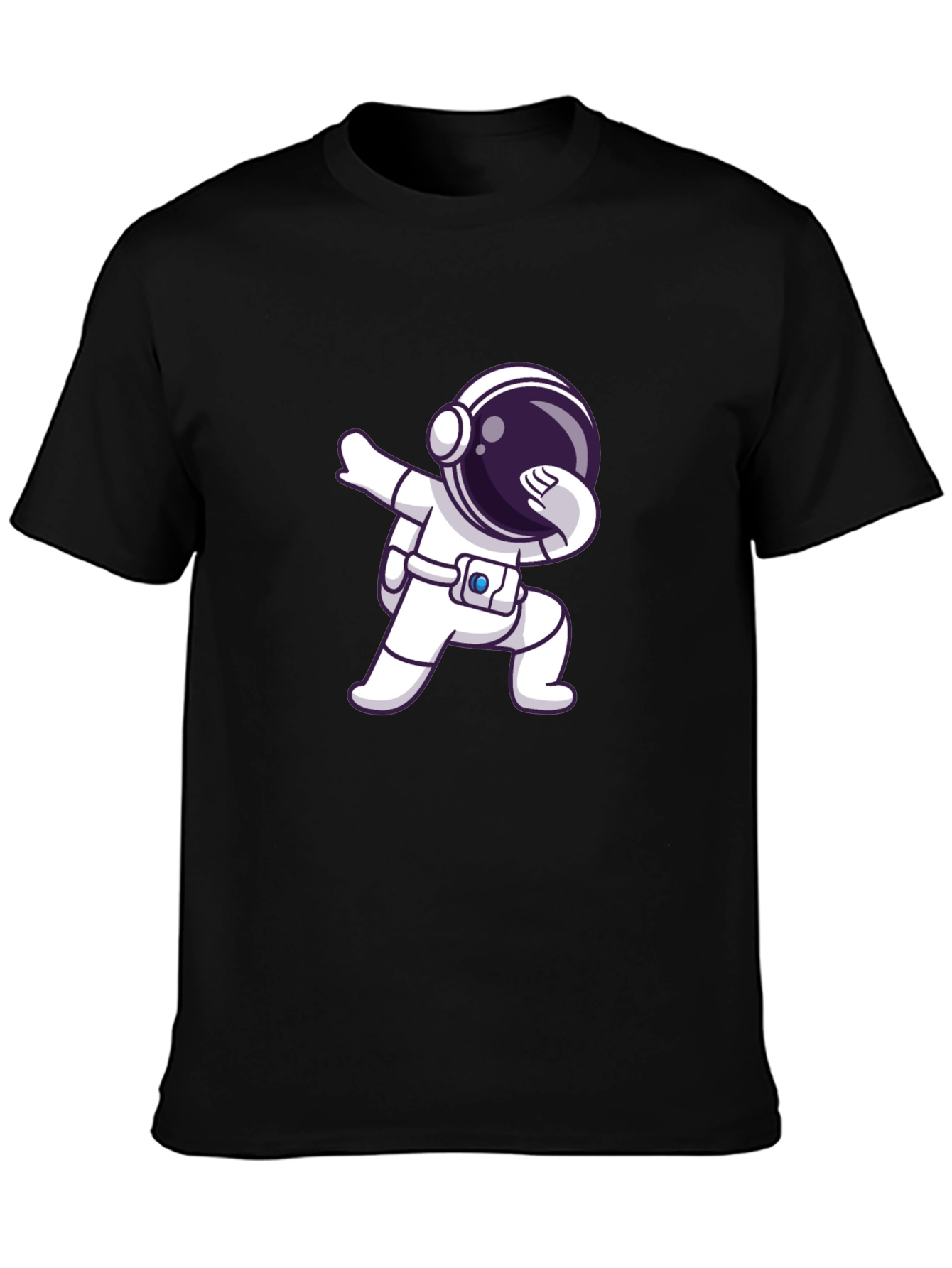 Astronaut Dab Black T-Shirt - Space Lover Gift