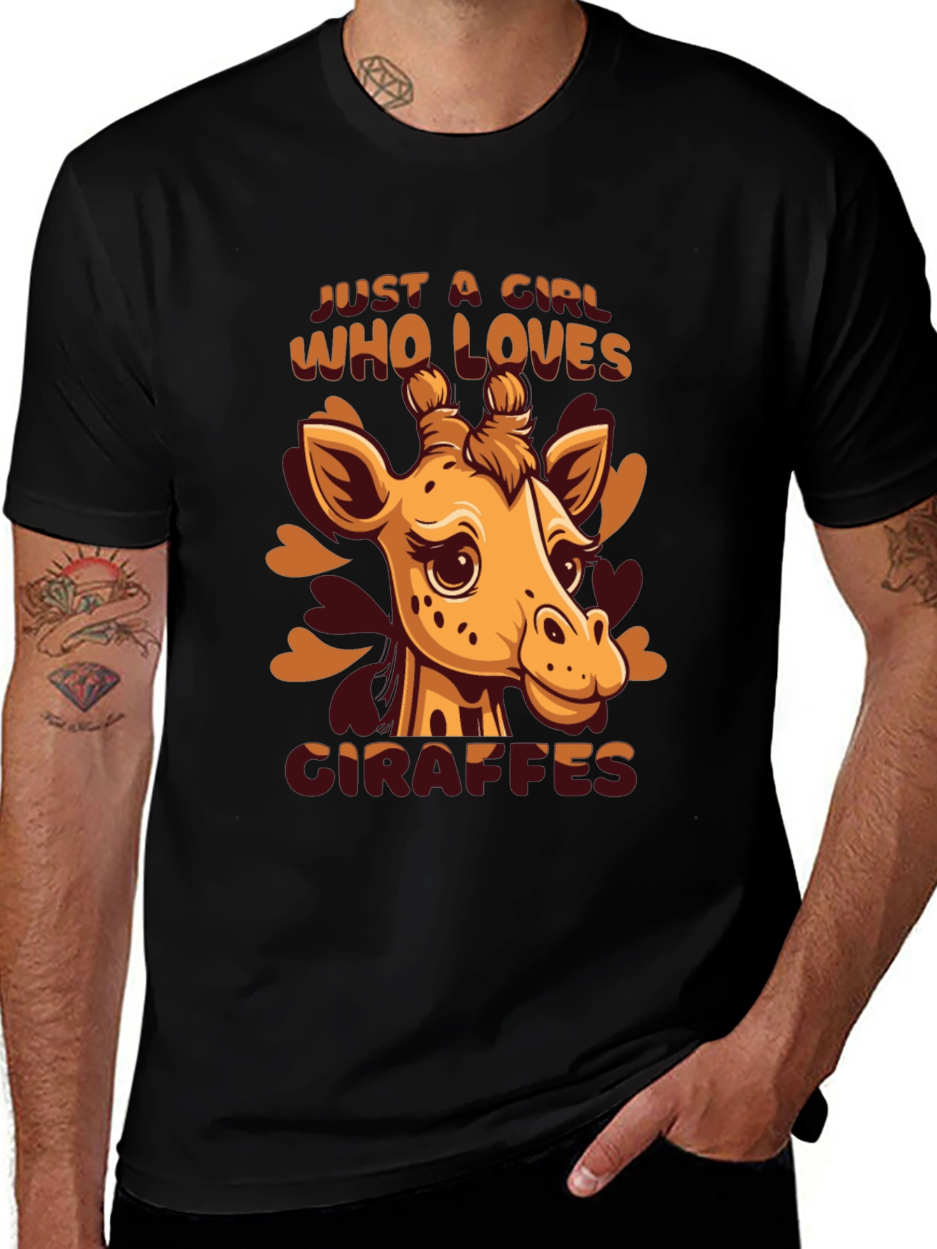 Giraffe Lover T-Shirt - Cute Animal Graphic Tee
