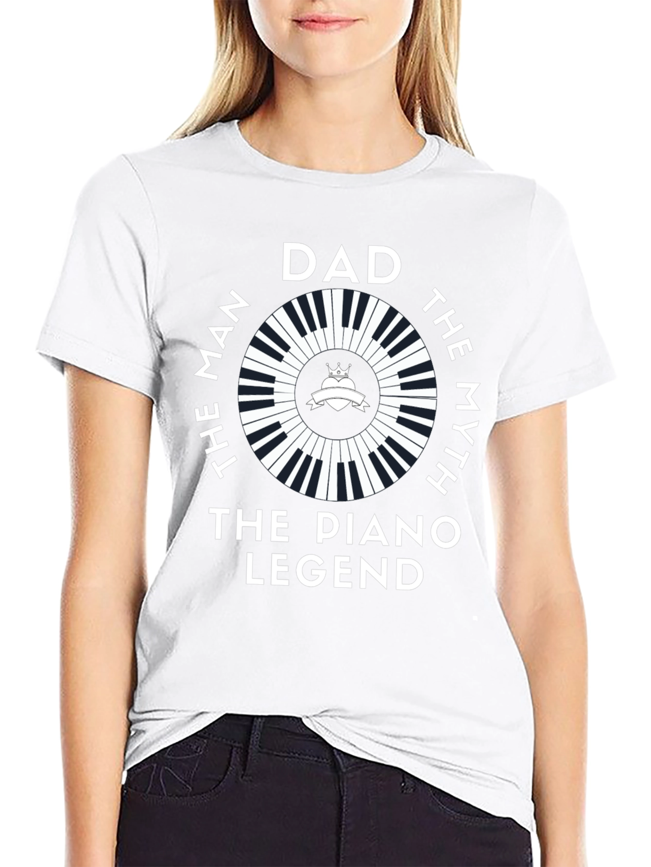 Dad The Piano Legend Graphic T-Shirt