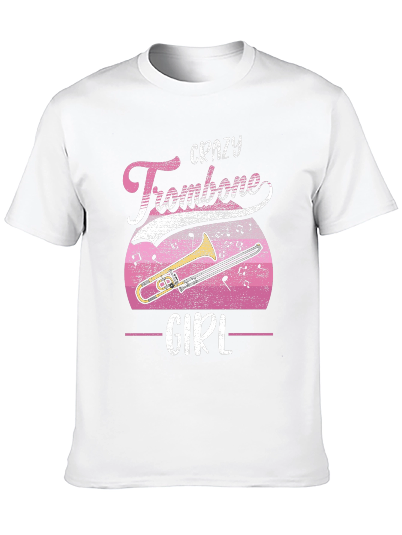 Crazy Trombone Girl T-Shirt - Music Lover Tee