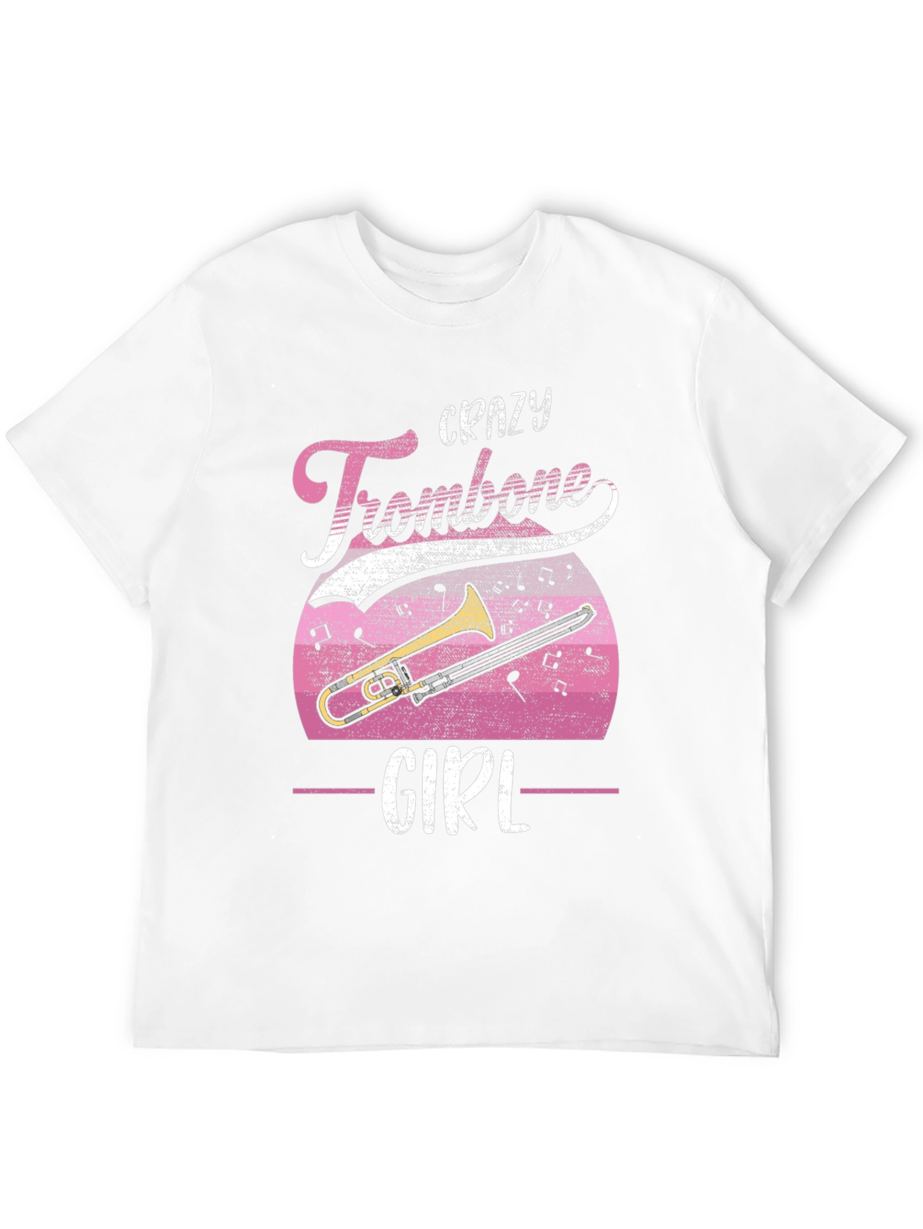 Crazy Trombone Girl T-Shirt - Music Lover Tee