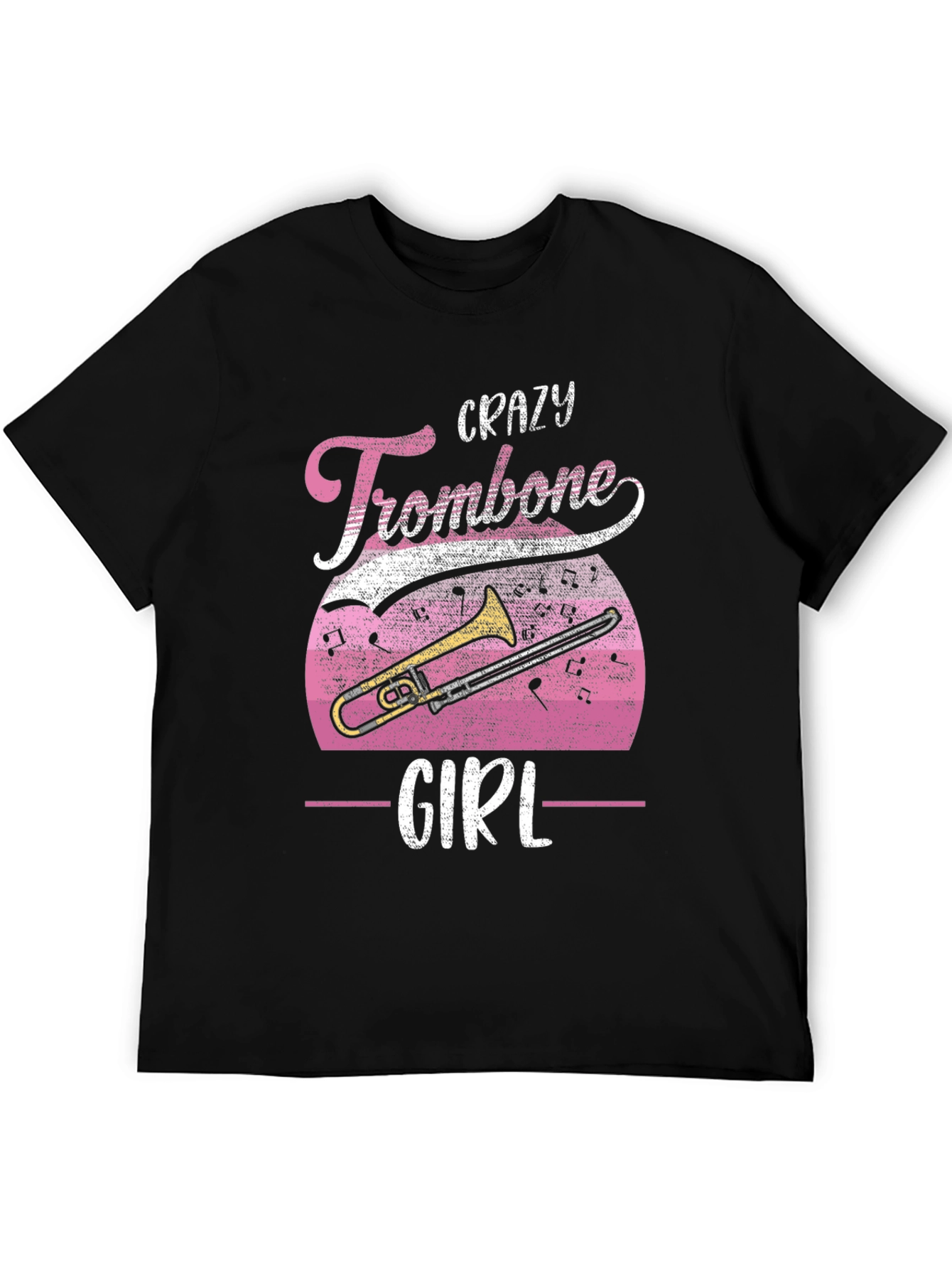 Crazy Trombone Girl T-Shirt - Music Lover Tee