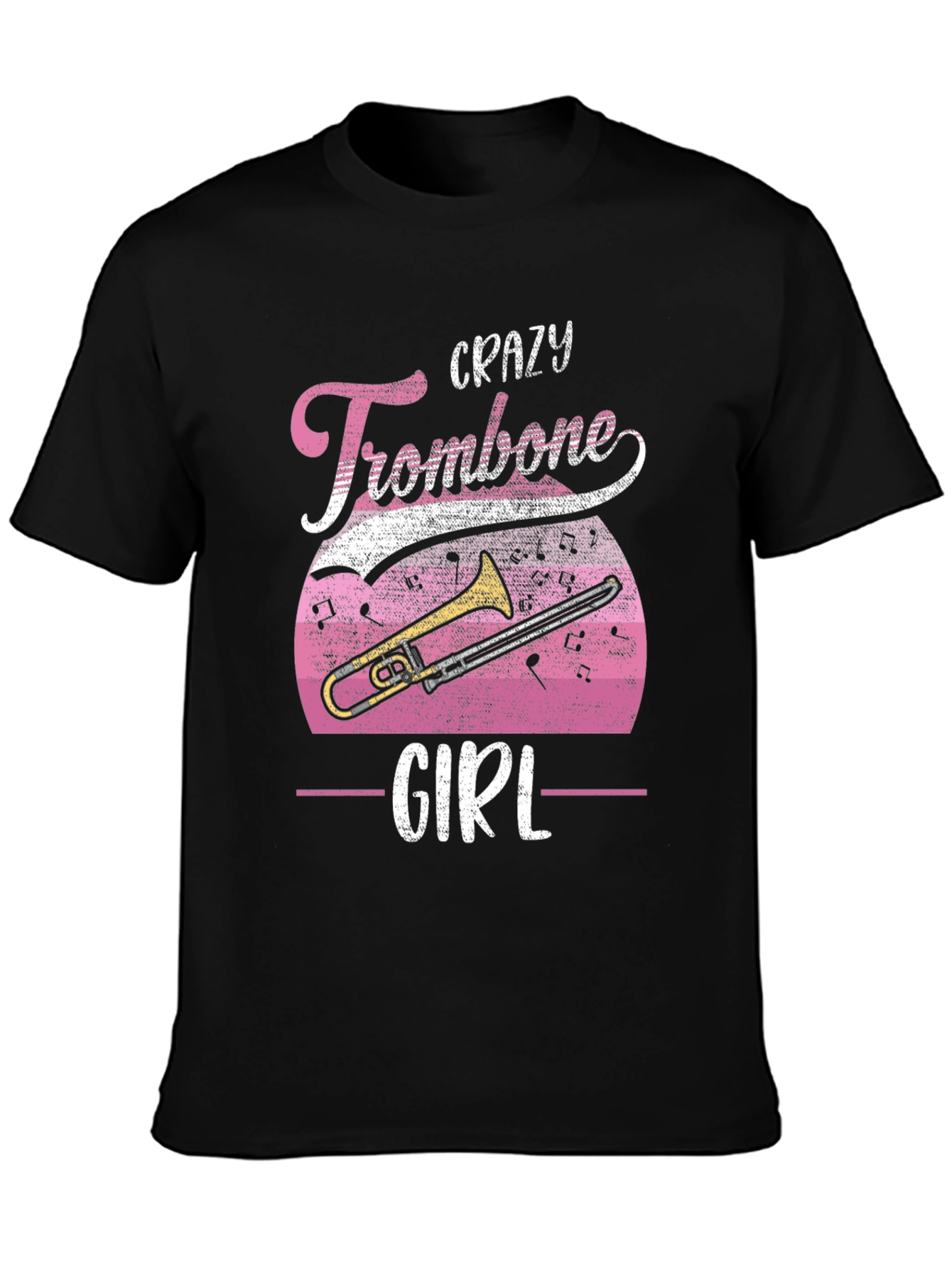 Crazy Trombone Girl T-Shirt - Music Lover Tee