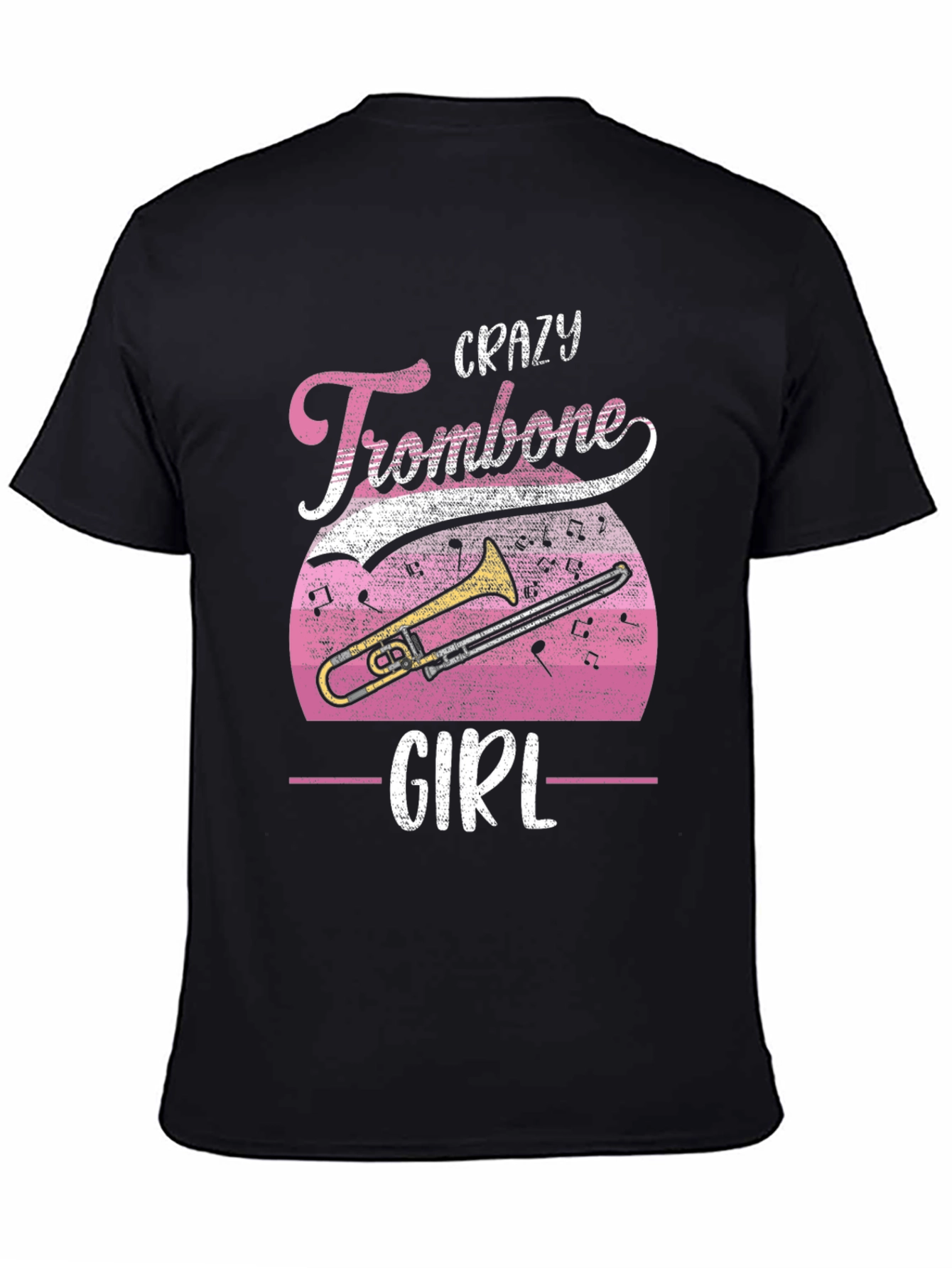 Crazy Trombone Girl T-Shirt - Music Lover Tee