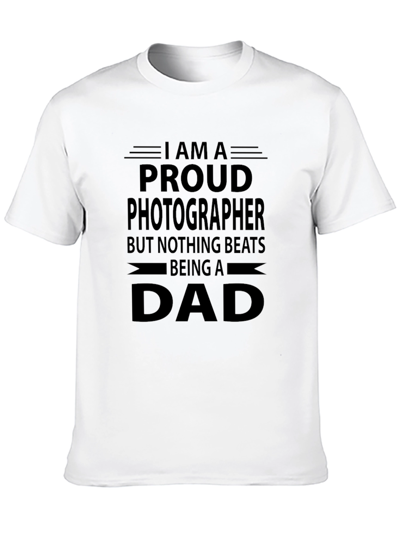 Proud Photographer Dad Black T-Shirt