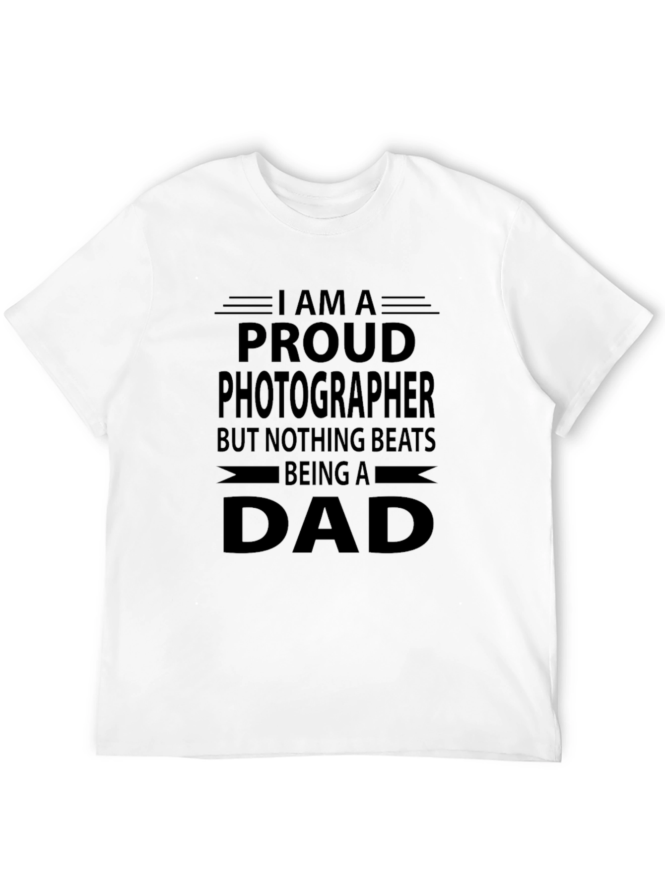 Proud Photographer Dad Black T-Shirt