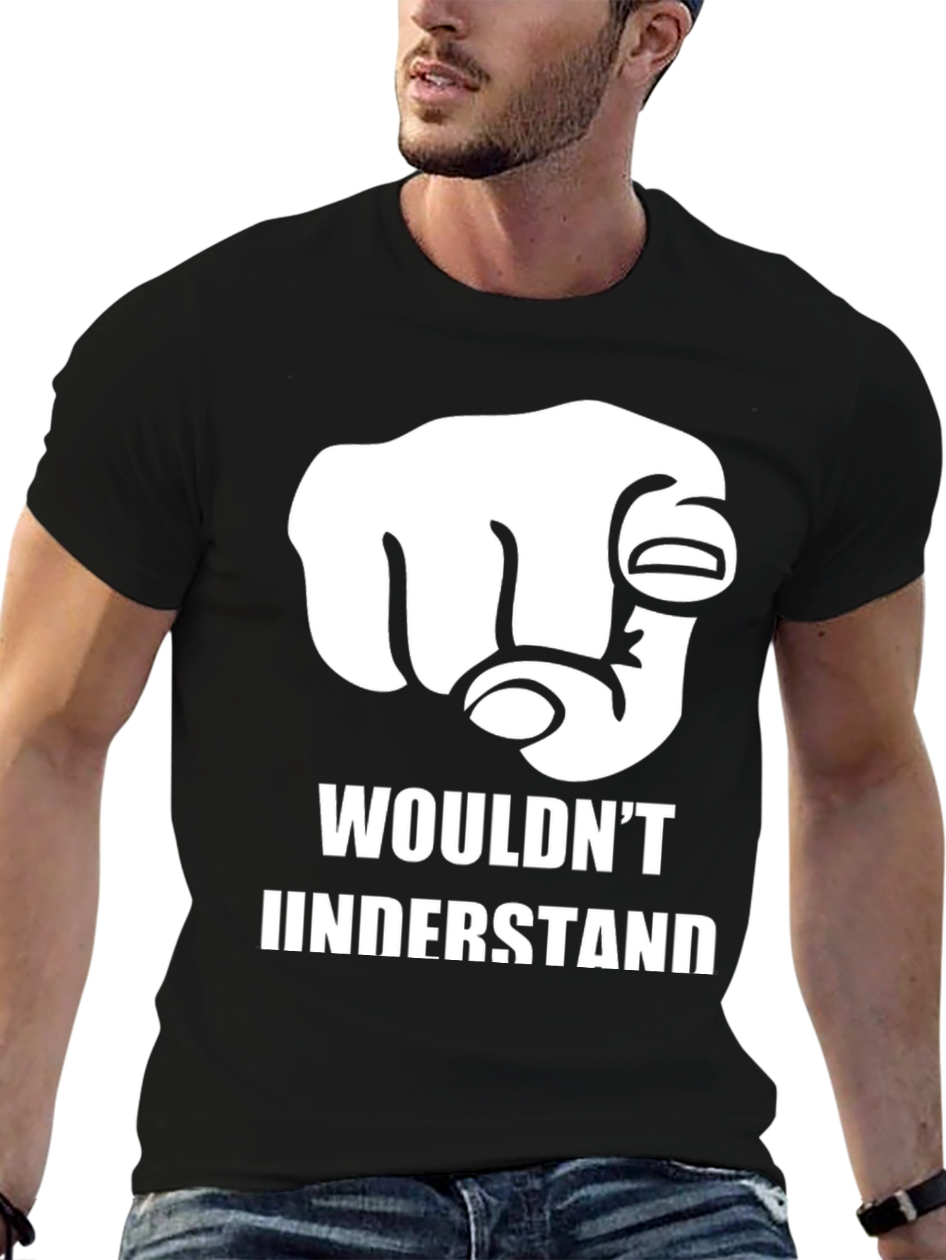 Wouldnt Understand Pointing Hand Graphic T-Shirt