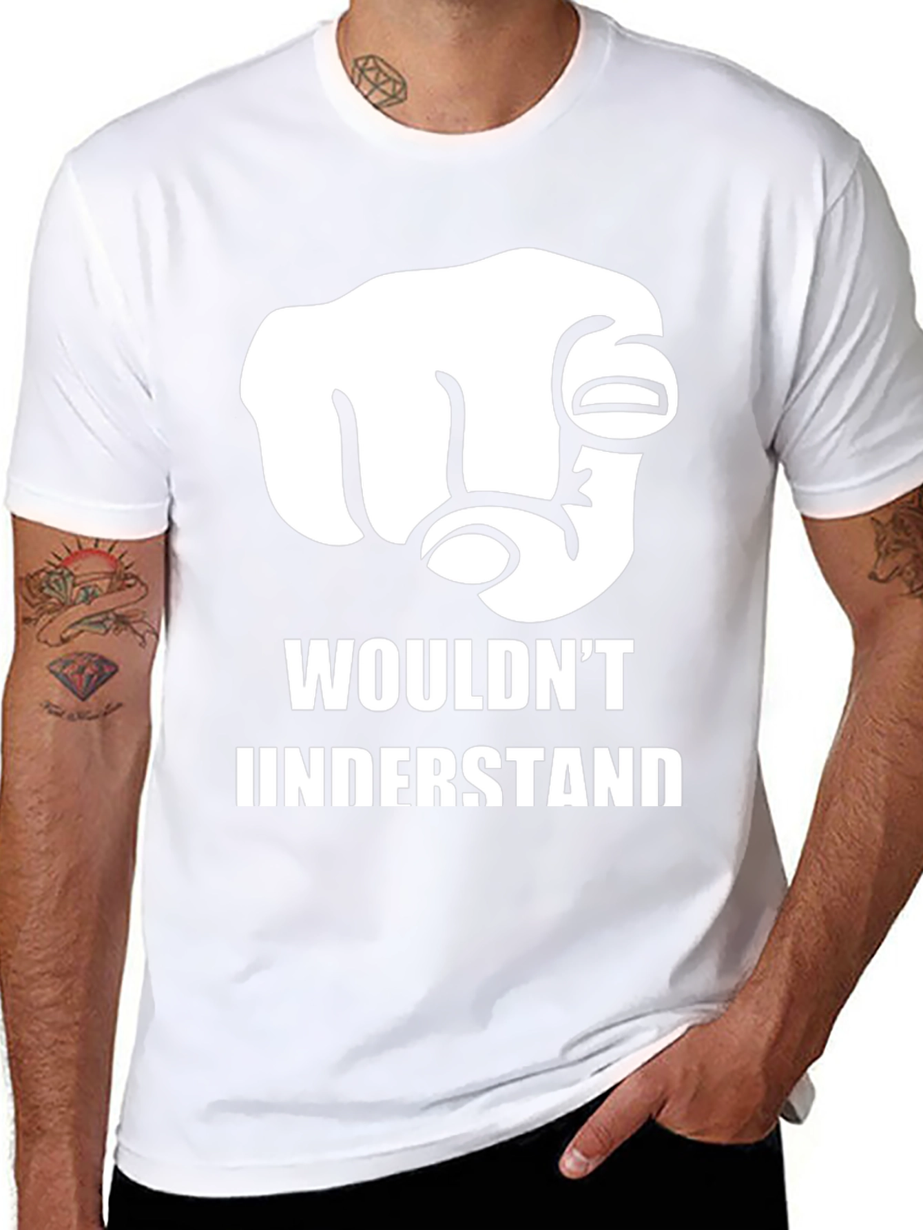 Wouldnt Understand Pointing Hand Graphic T-Shirt