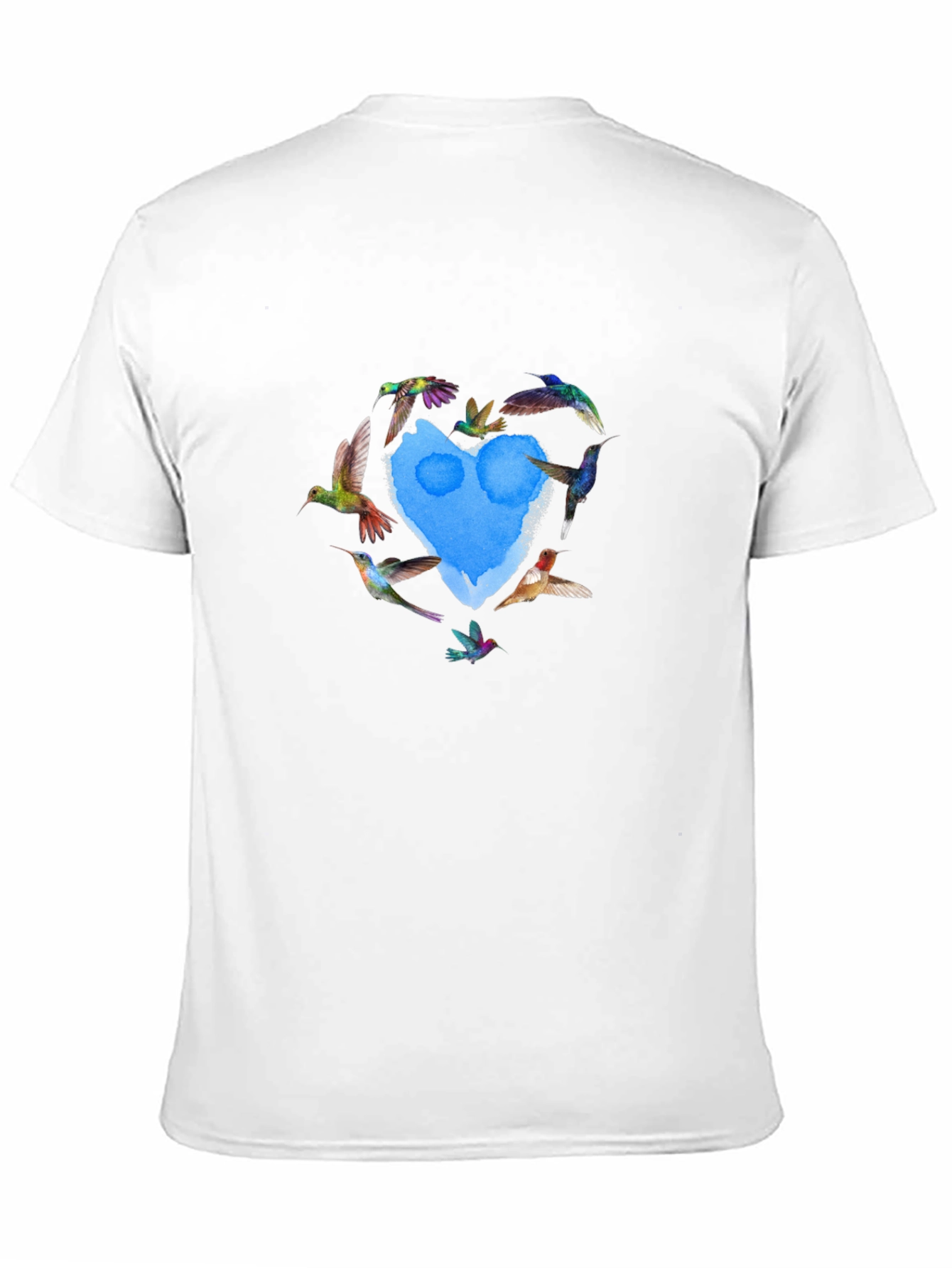 Hummingbird Heart Graphic Tee - Black