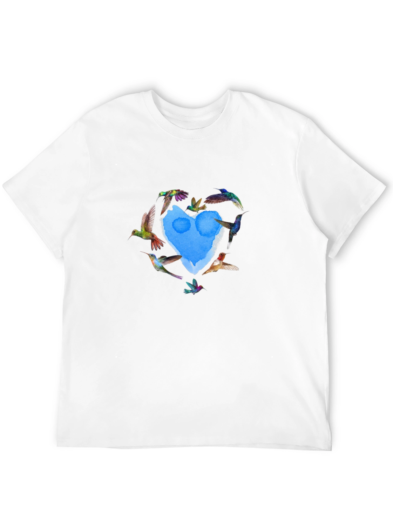Hummingbird Heart Graphic Tee - Black