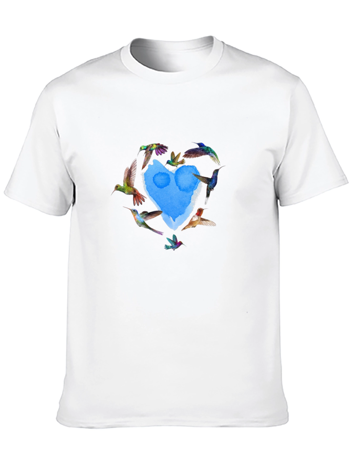 Hummingbird Heart Graphic Tee - Black