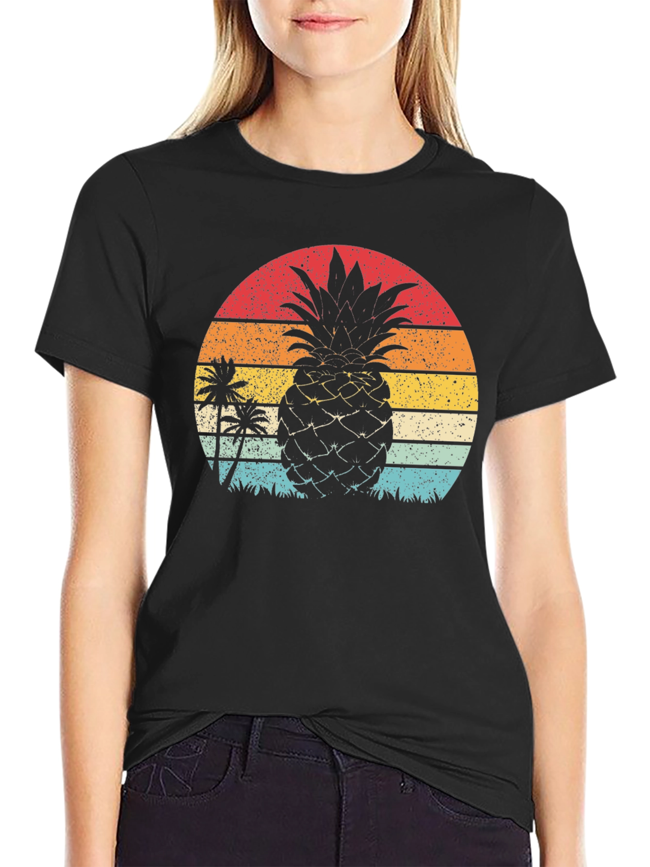 Retro Pineapple Sunset T-Shirt