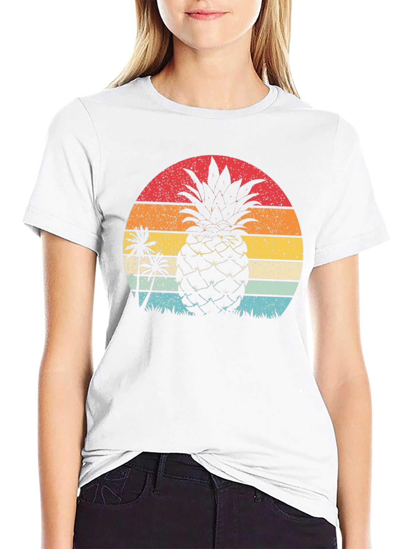 Retro Pineapple Sunset T-Shirt