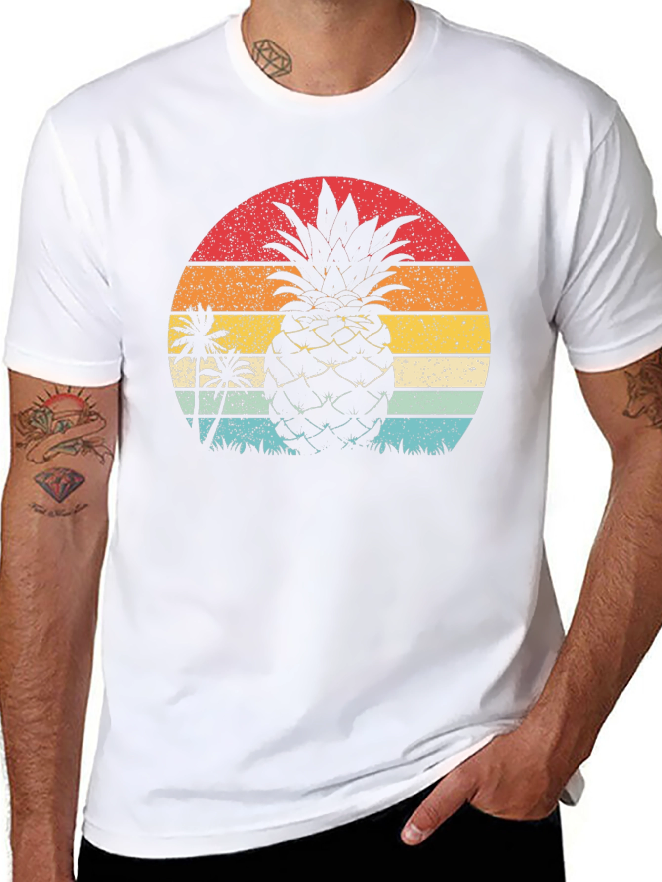 Retro Pineapple Sunset T-Shirt