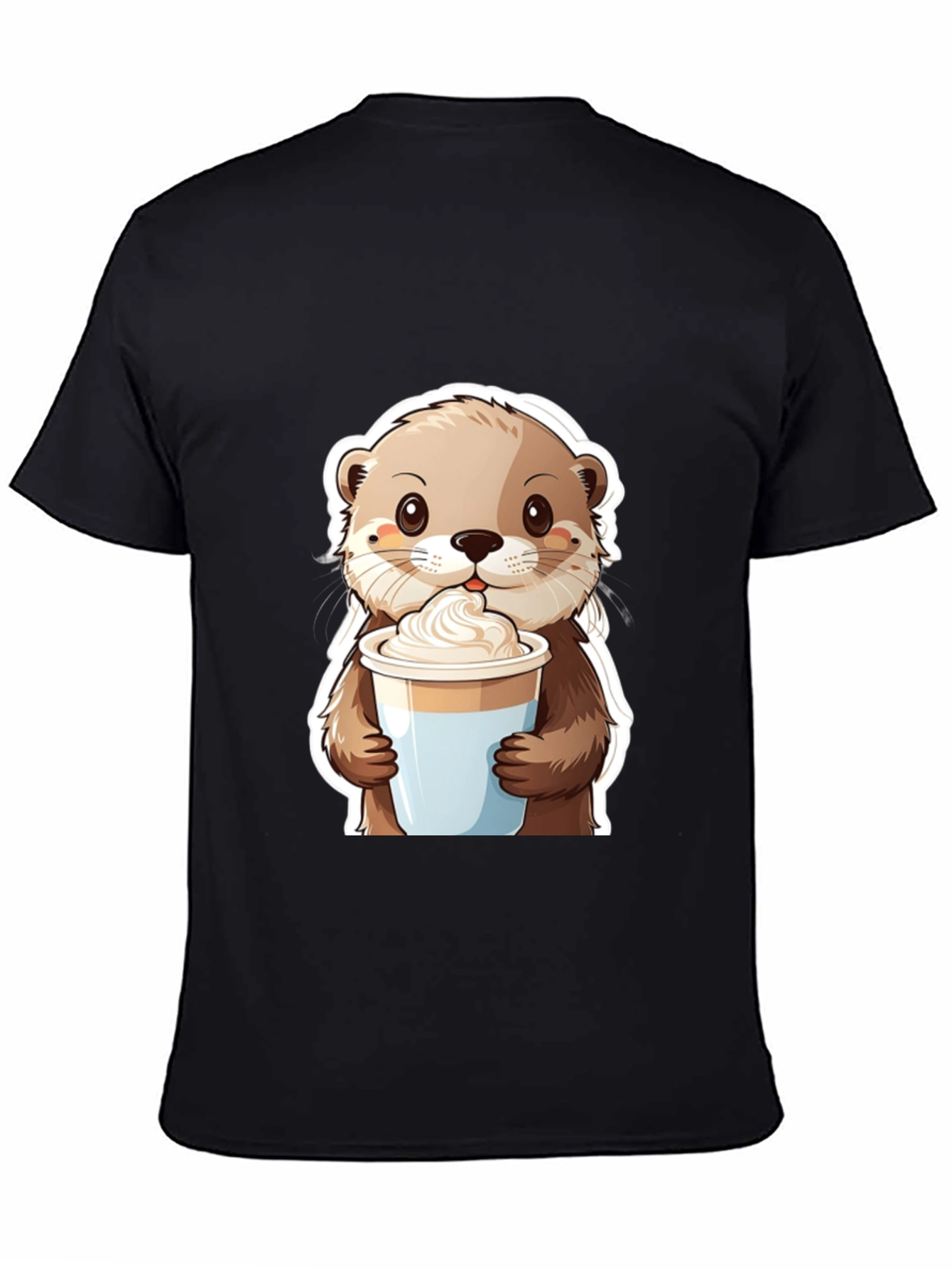 Cute Otter Coffee Graphic T-Shirt