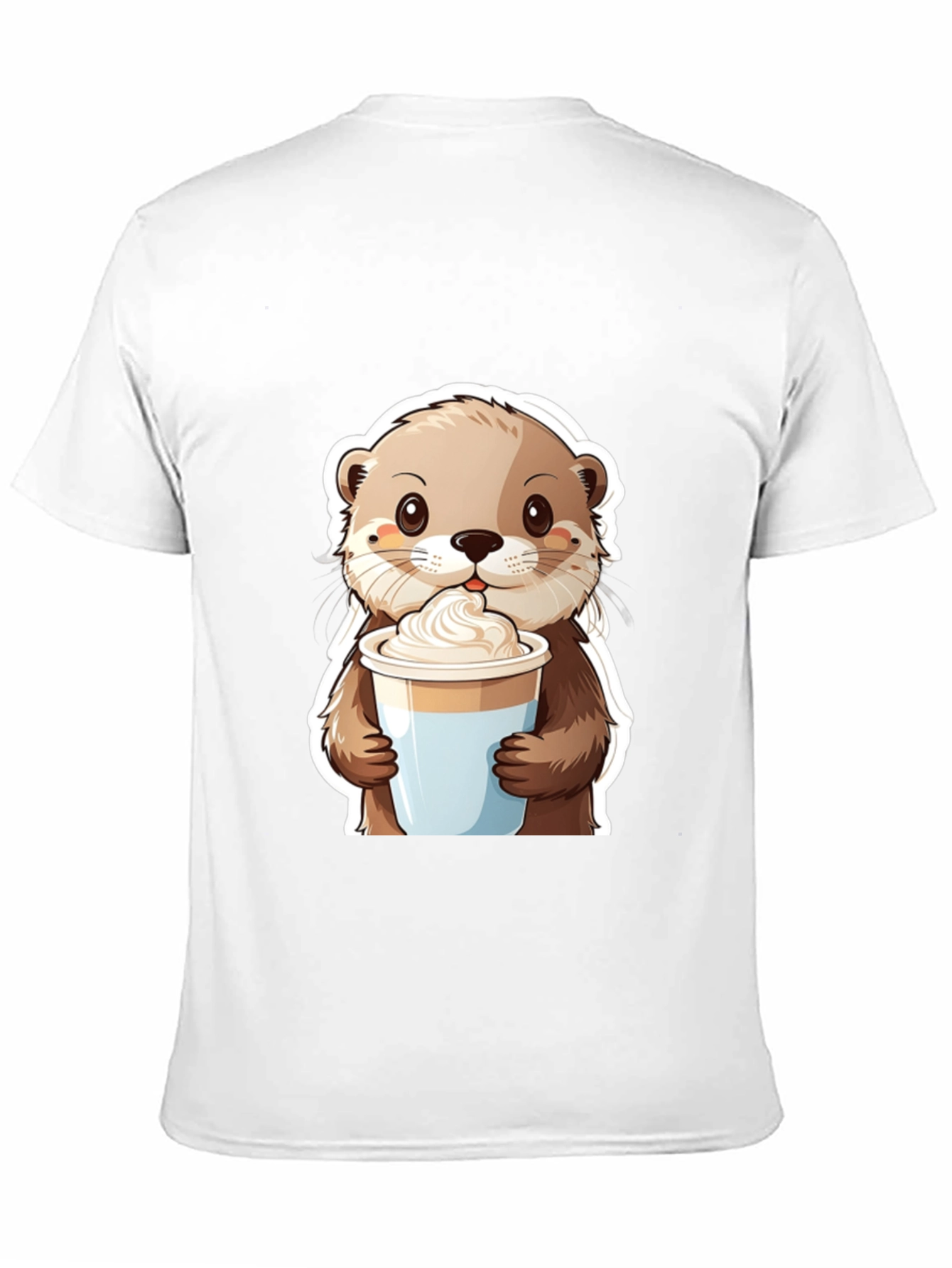 Cute Otter Coffee Graphic T-Shirt