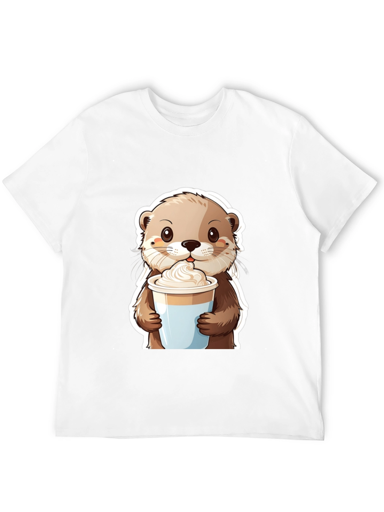 Cute Otter Coffee Graphic T-Shirt