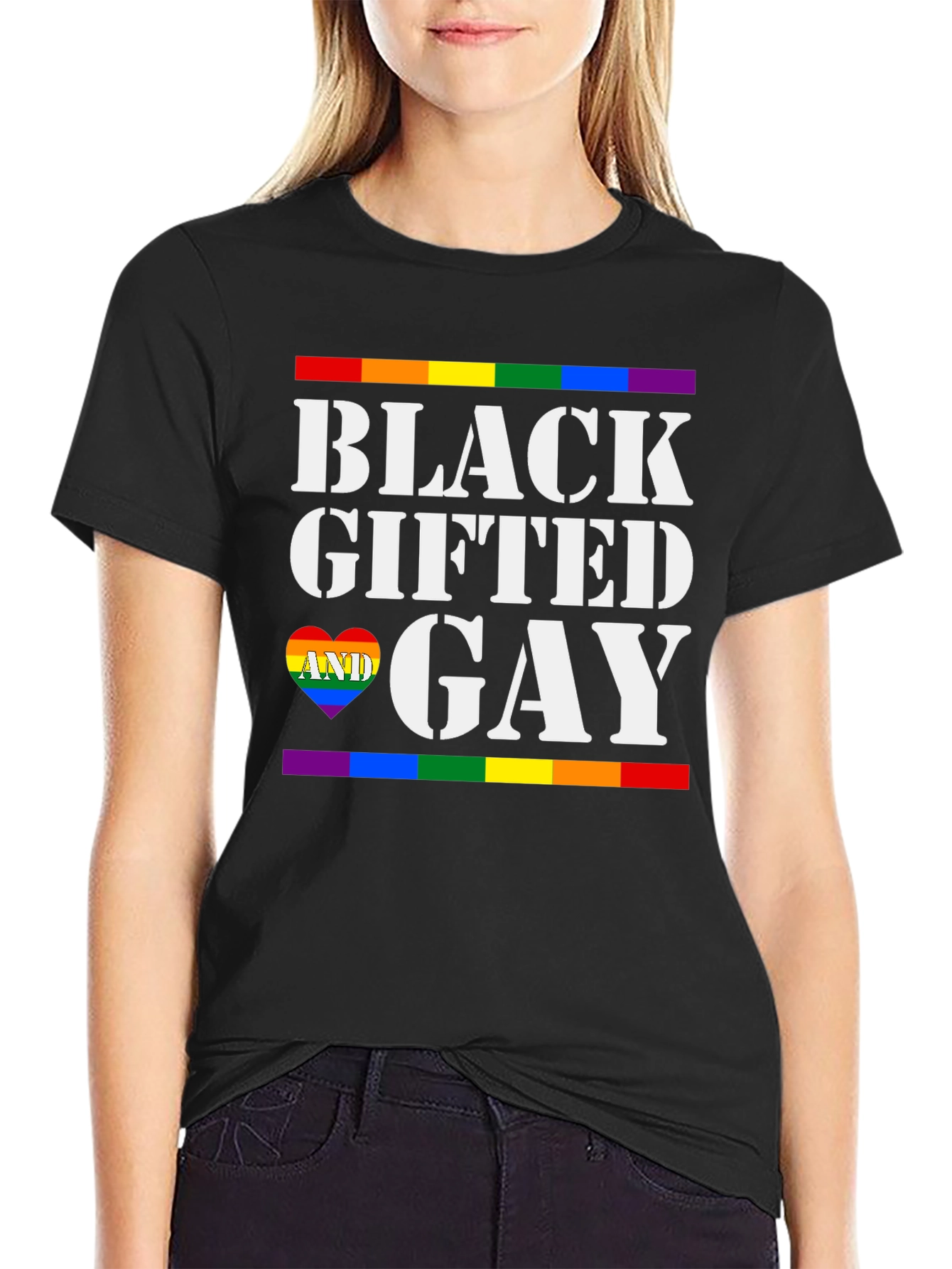 Black Gifted & Gay Pride T-Shirt