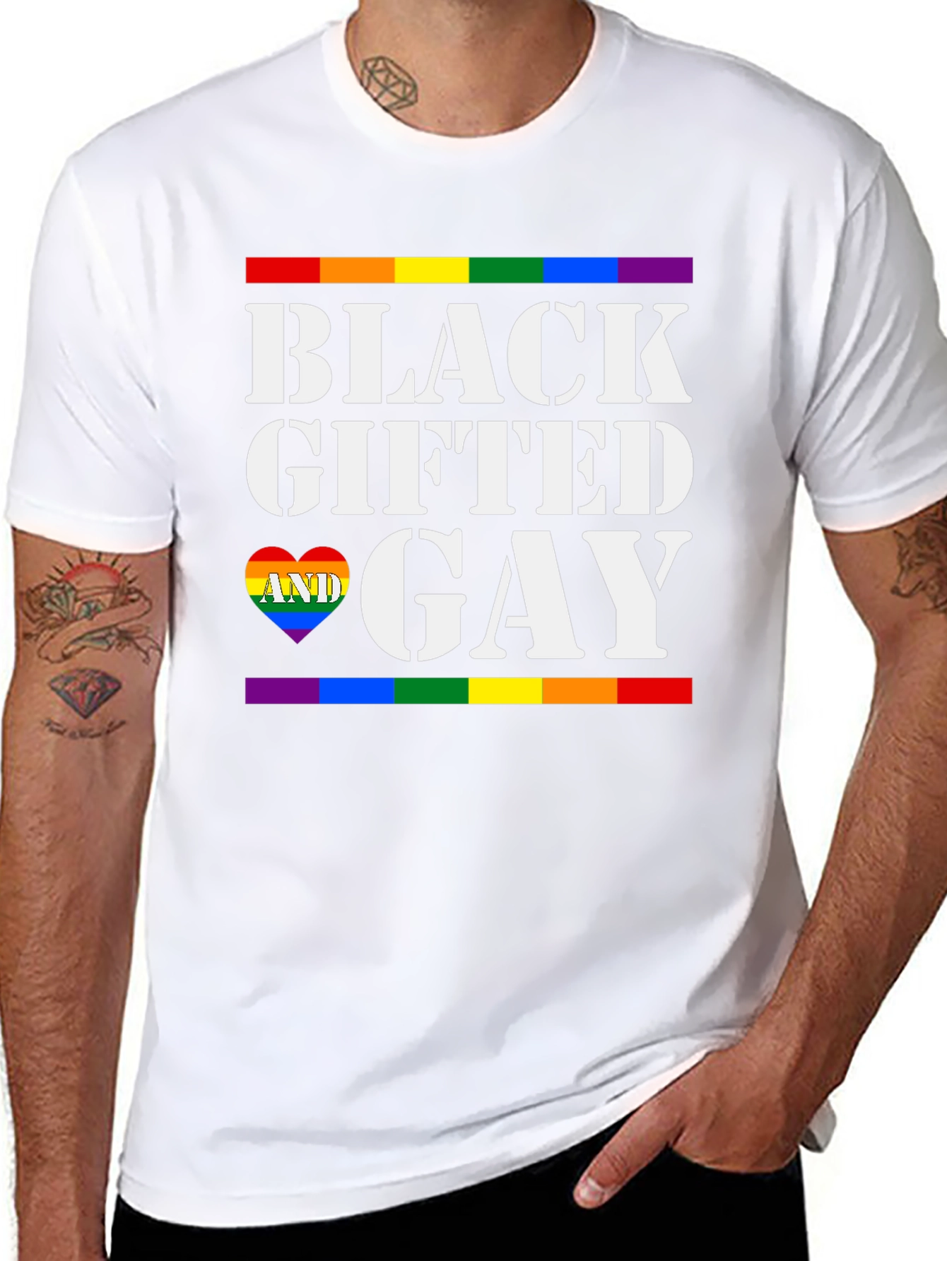 Black Gifted & Gay Pride T-Shirt