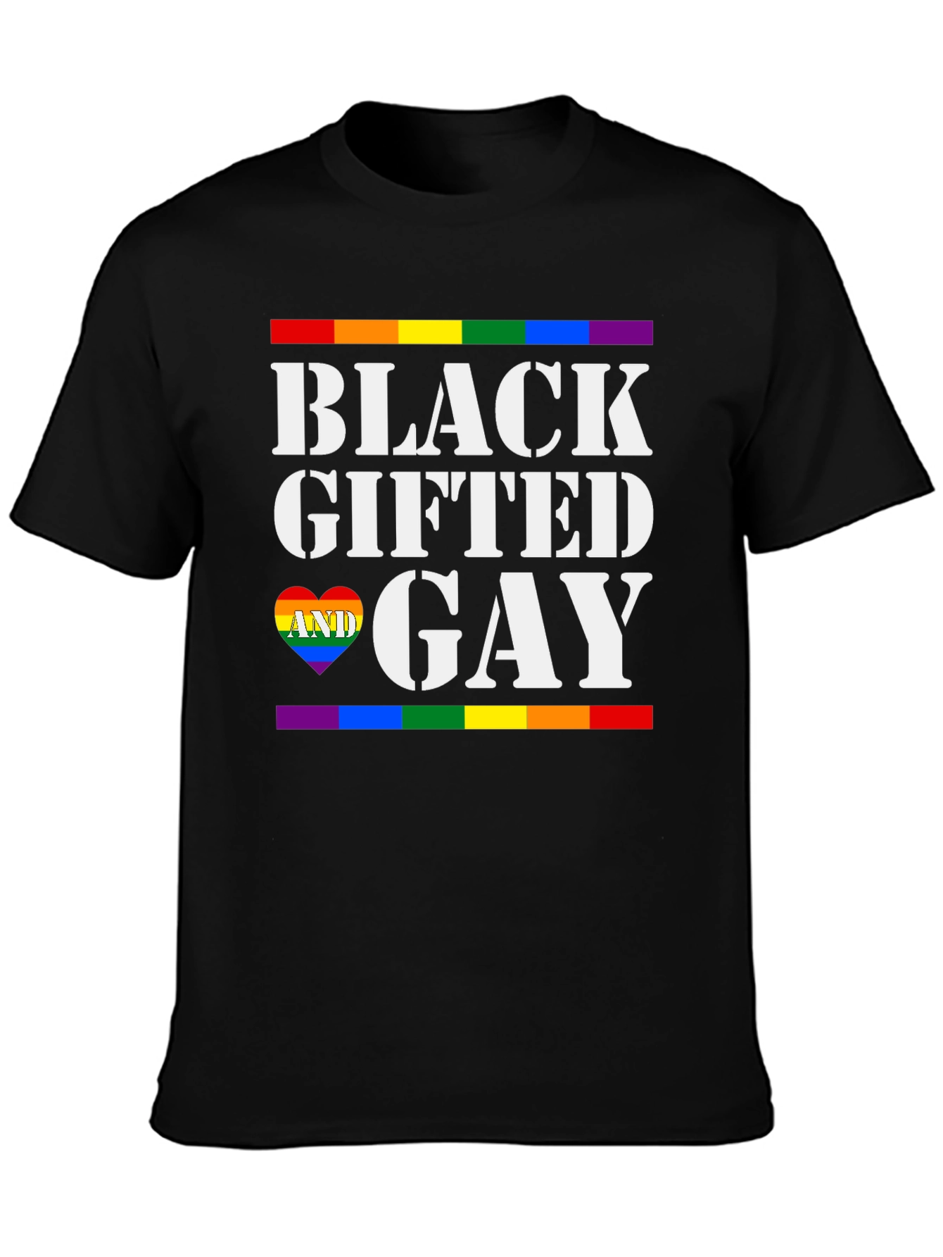 Black Gifted & Gay Pride T-Shirt