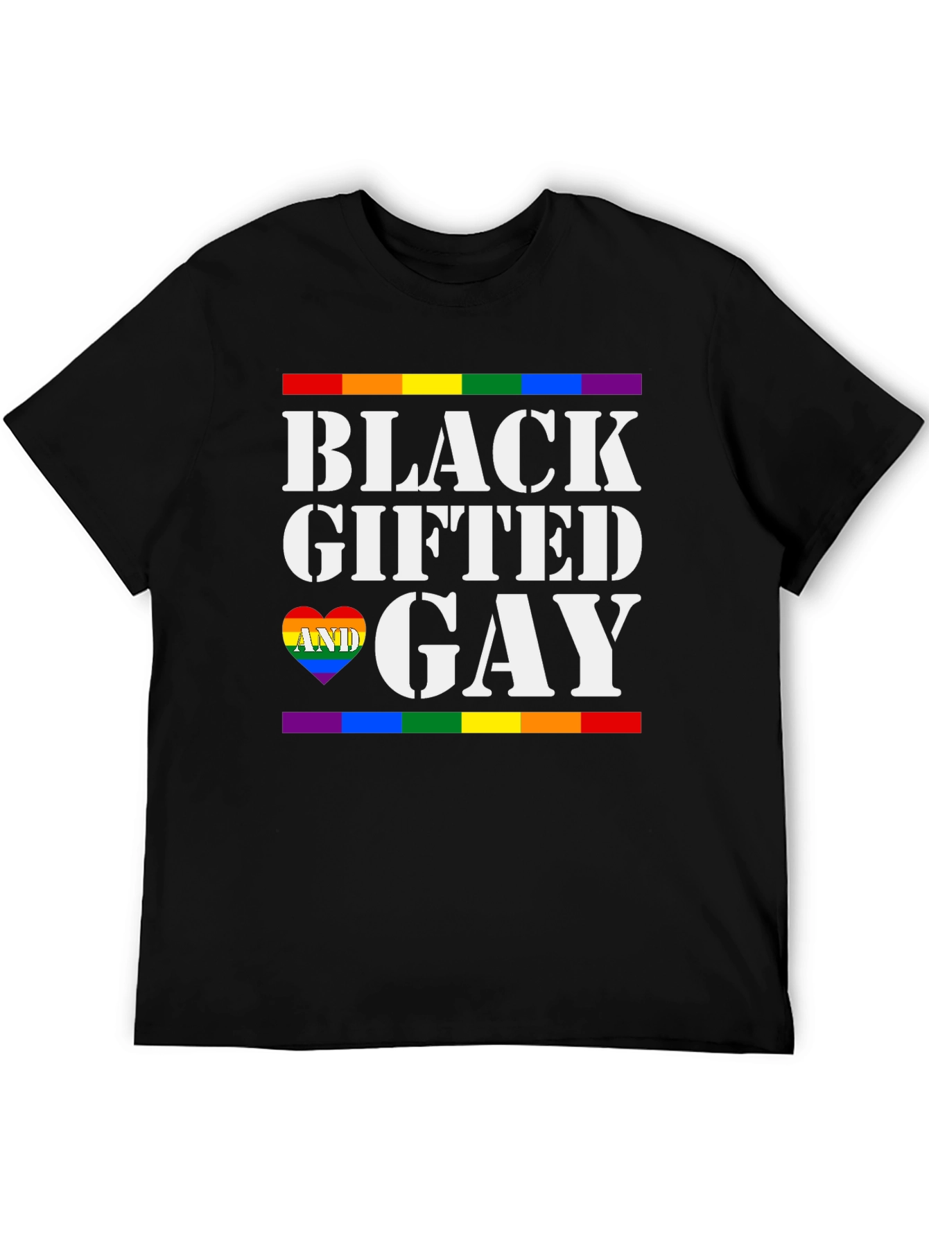 Black Gifted & Gay Pride T-Shirt