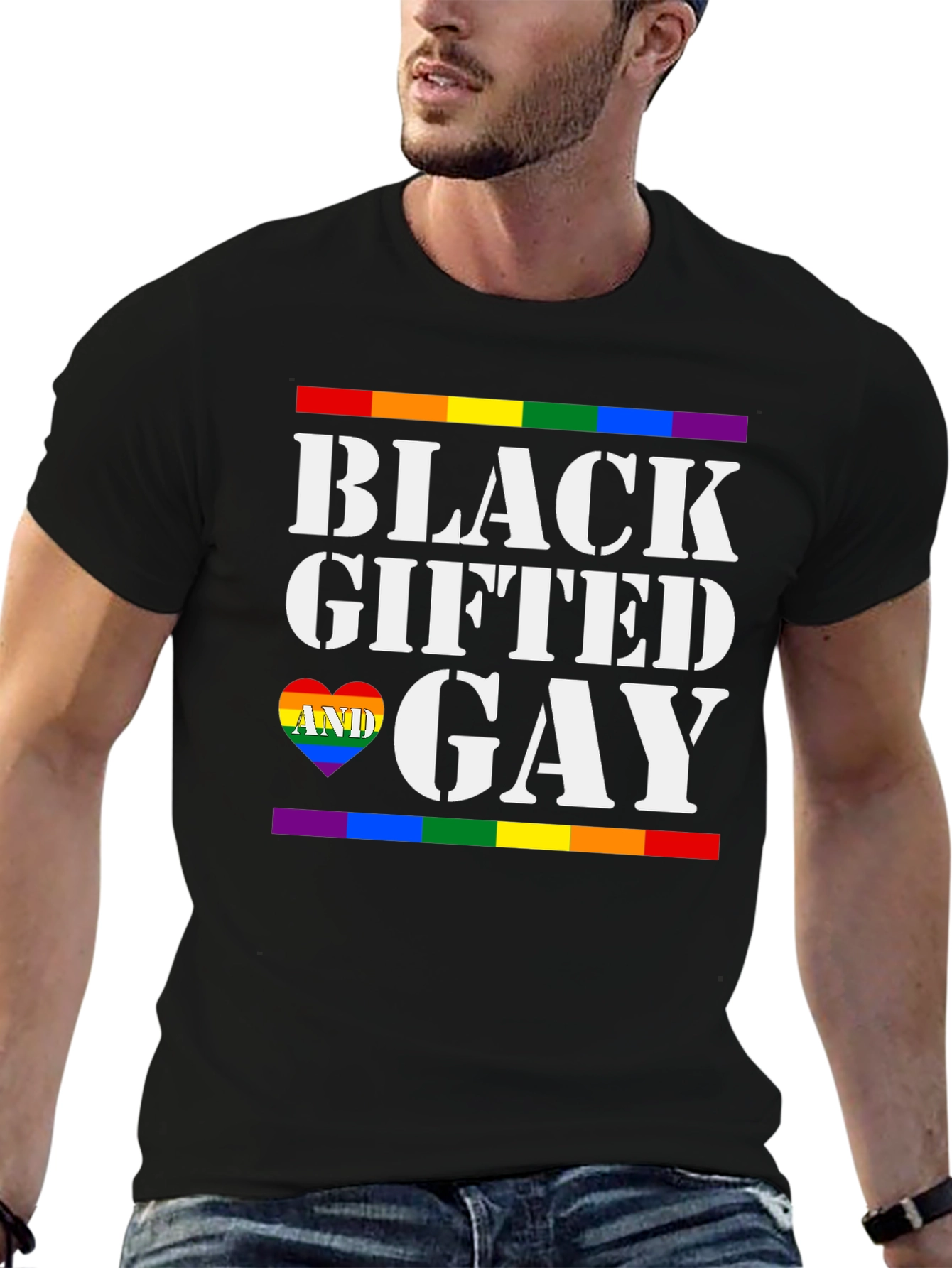 Black Gifted & Gay Pride T-Shirt