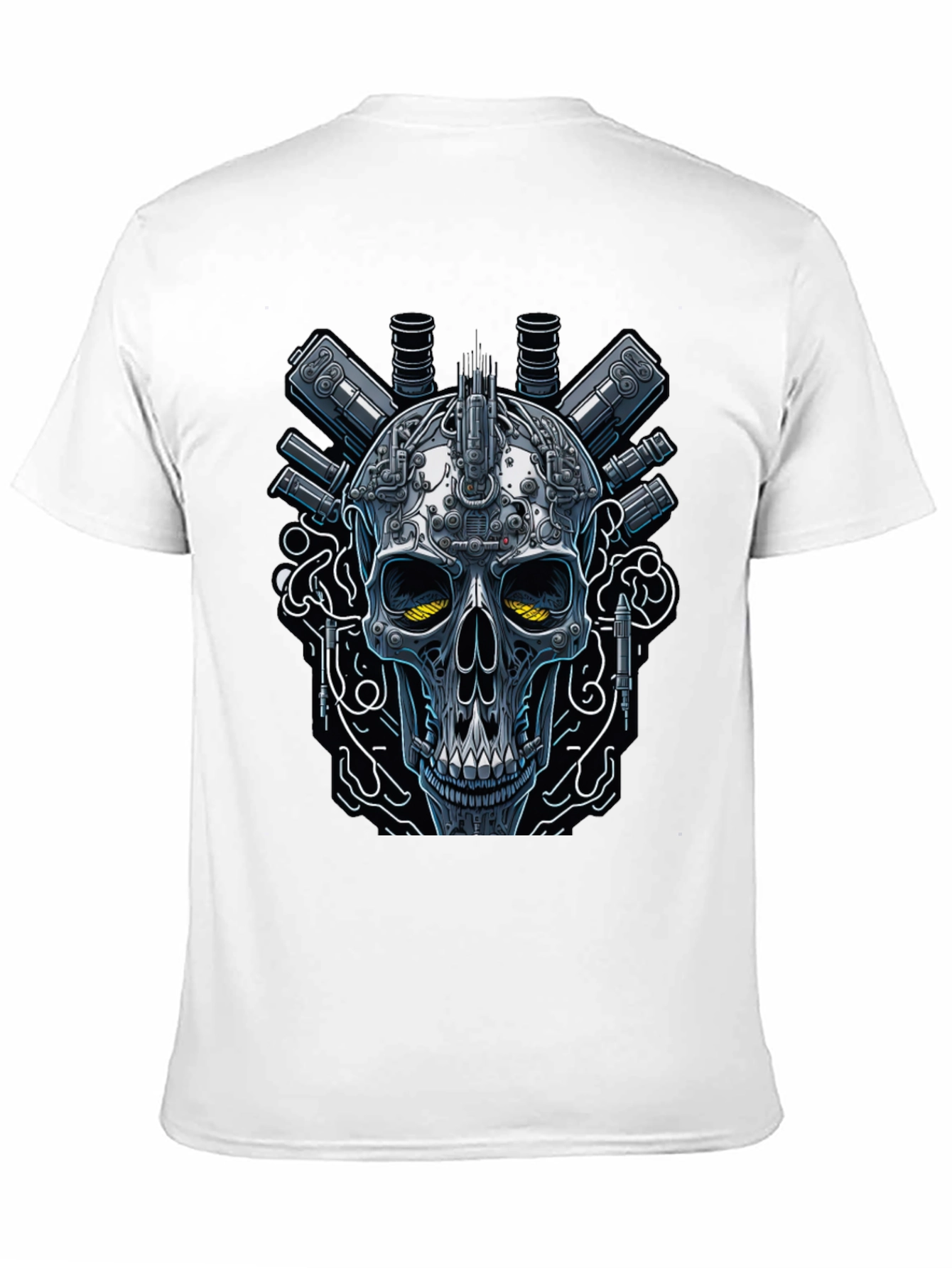 Cyberpunk Skull Graphic T-Shirt - Edgy Streetwear