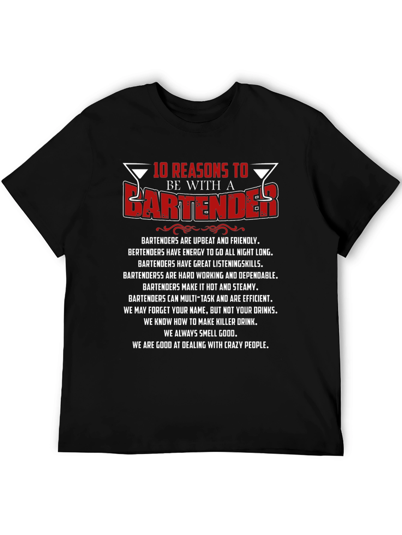 10 Reasons to Date a Bartender Graphic T-Shirt