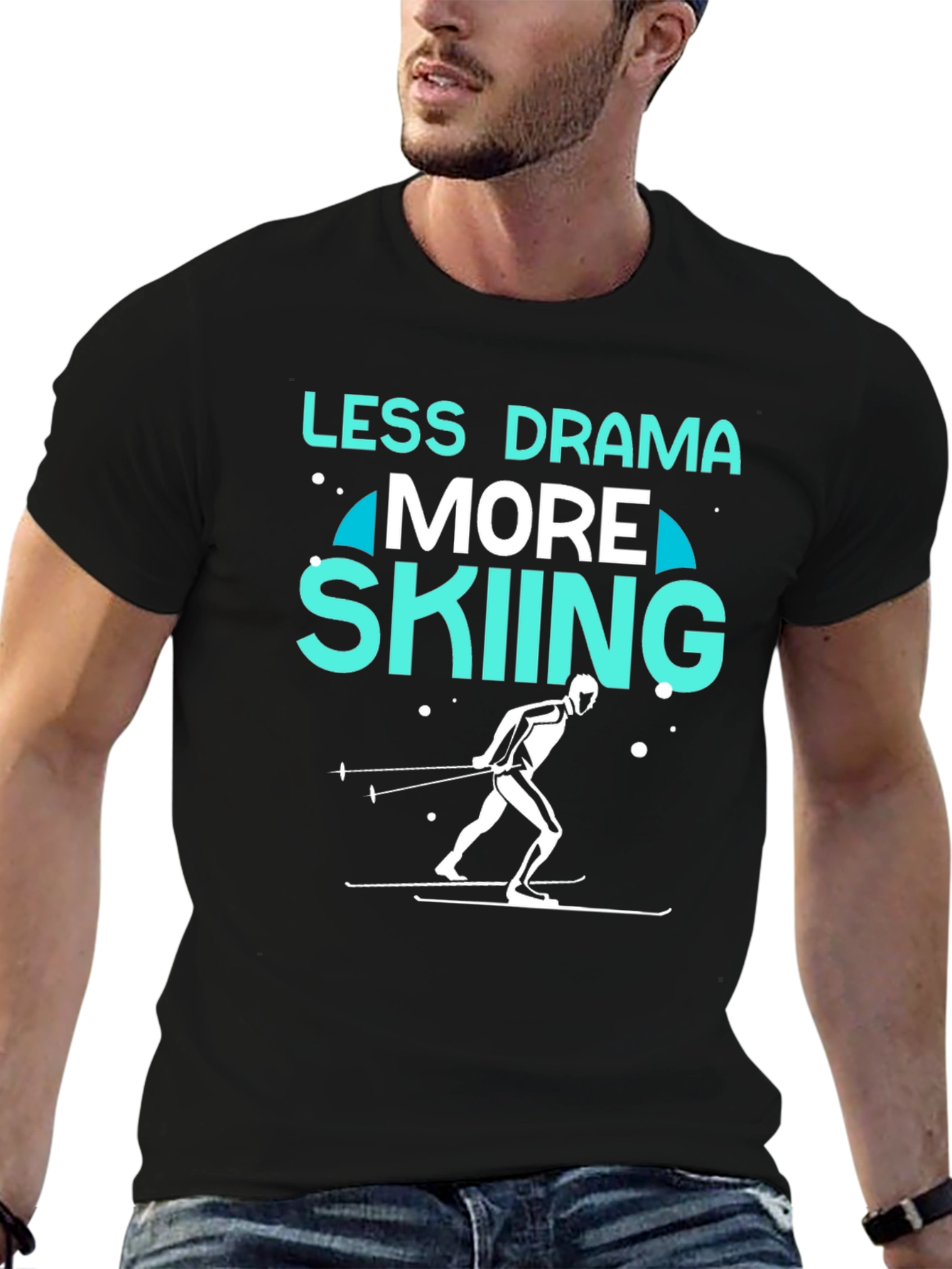 Less Drama More Skiing Graphic Tee