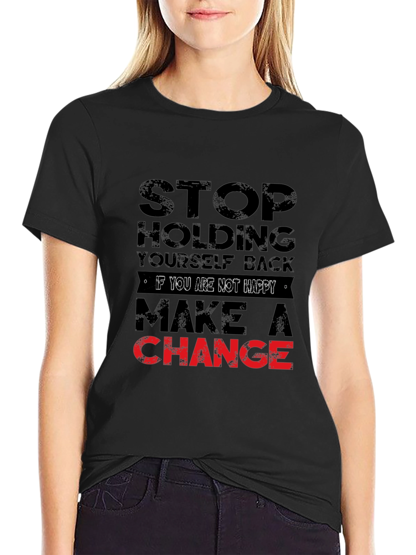 Motivational Graphic Tee - Stop Holding Back T-Shirt