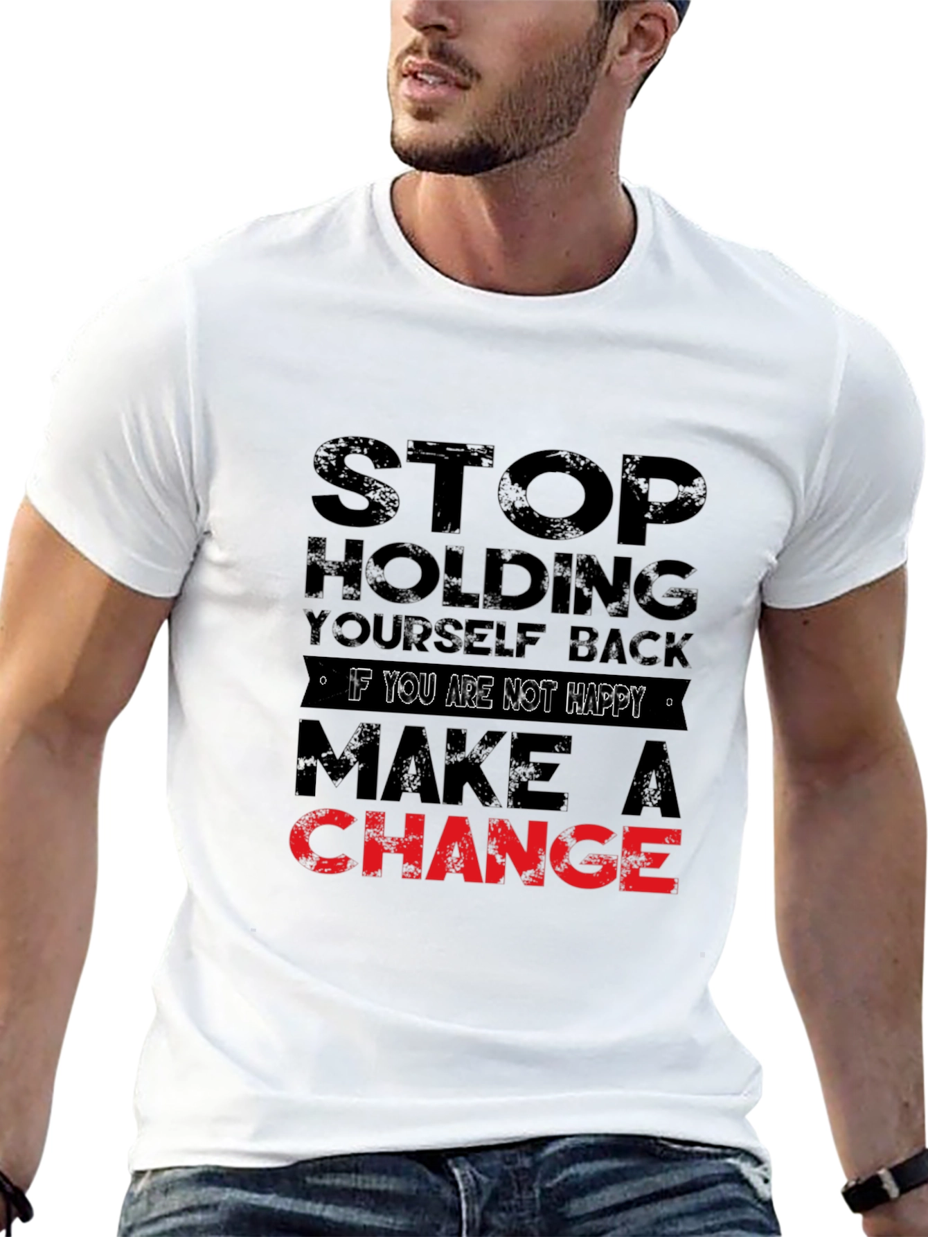 Motivational Graphic Tee - Stop Holding Back T-Shirt