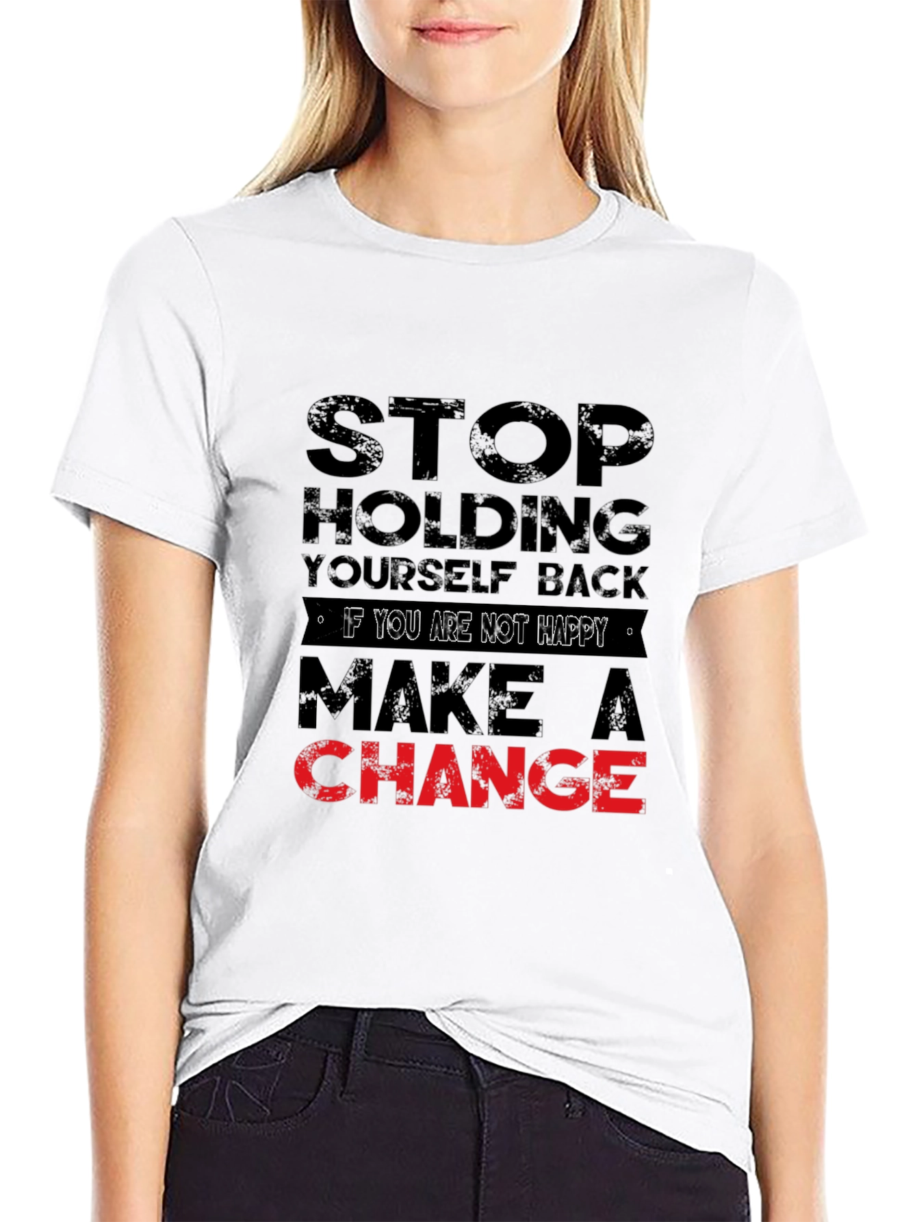 Motivational Graphic Tee - Stop Holding Back T-Shirt