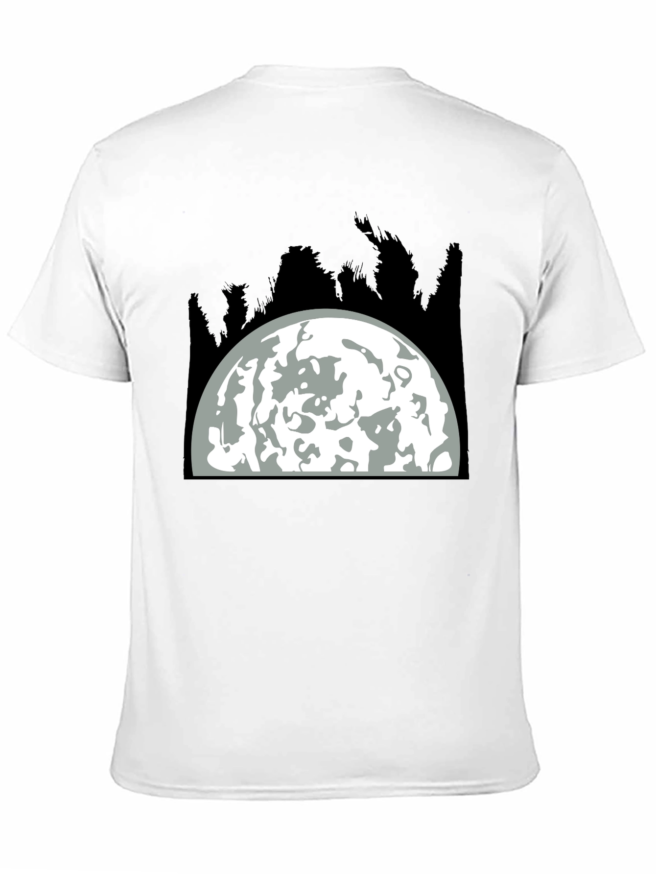 Moon Graphic Tee - Black Cotton Blend