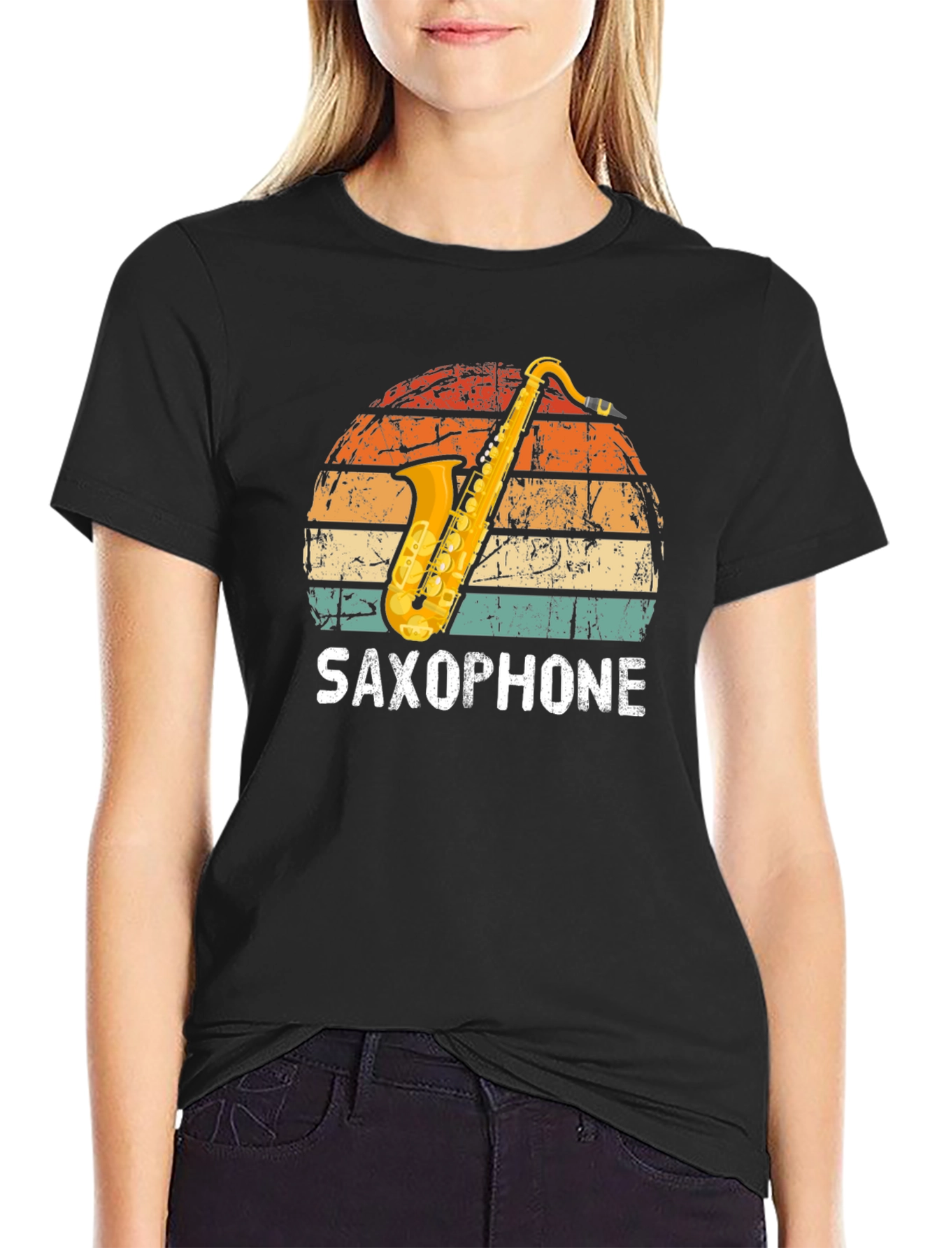 Saxophone Sunset Graphic Tee - Musician T-Shirt