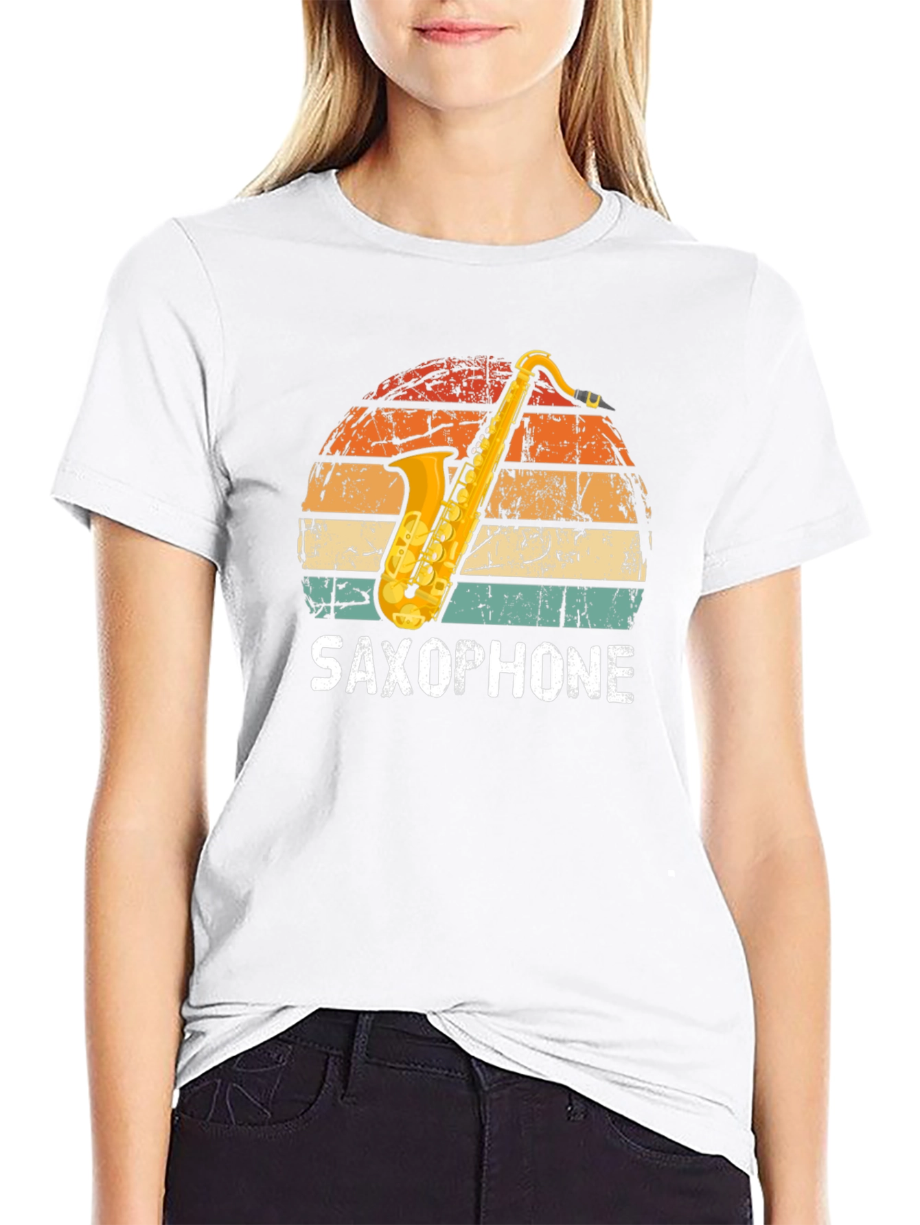 Saxophone Sunset Graphic Tee - Musician T-Shirt