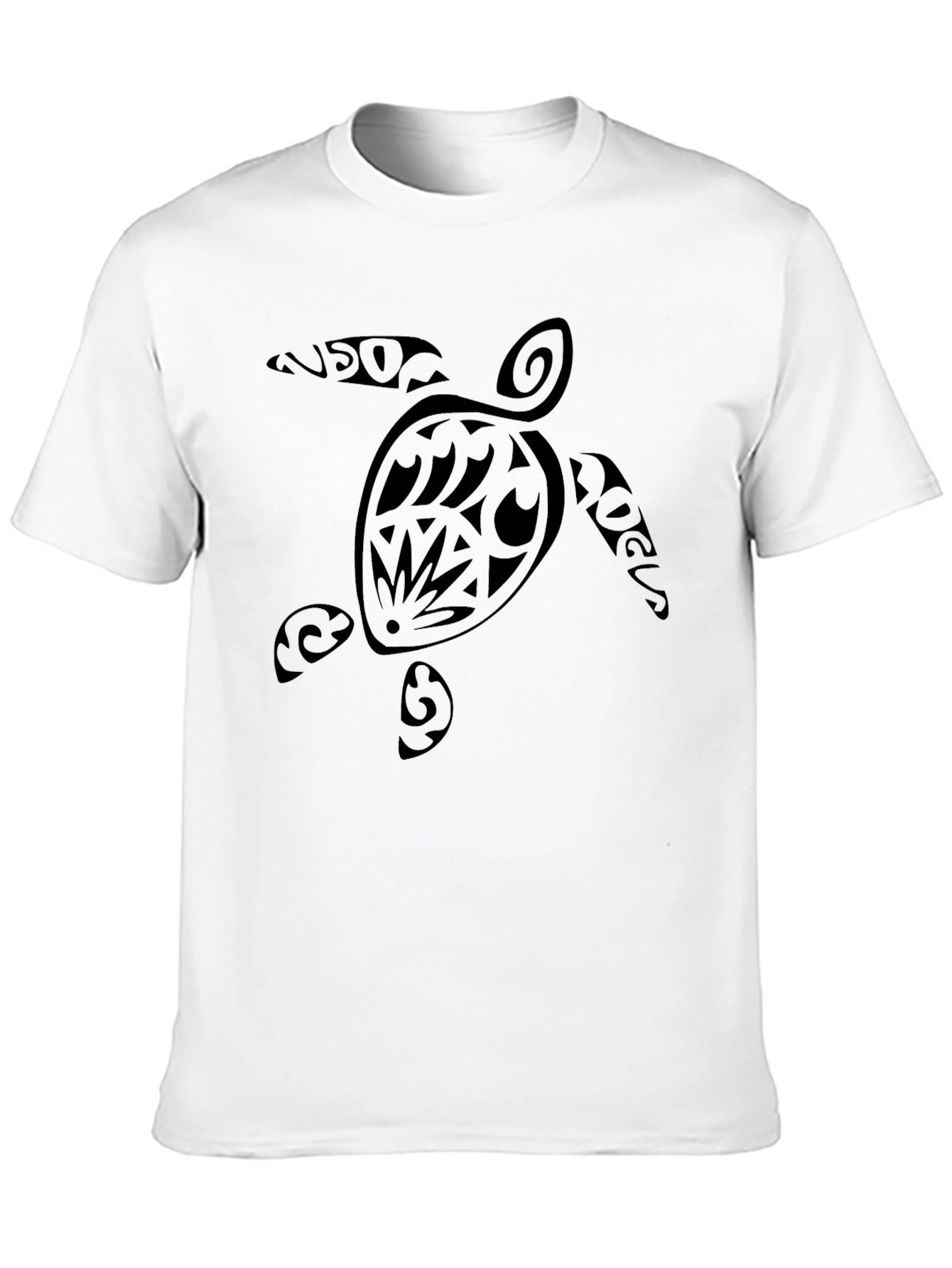 Tribal Sea Turtle Graphic Tee - Black