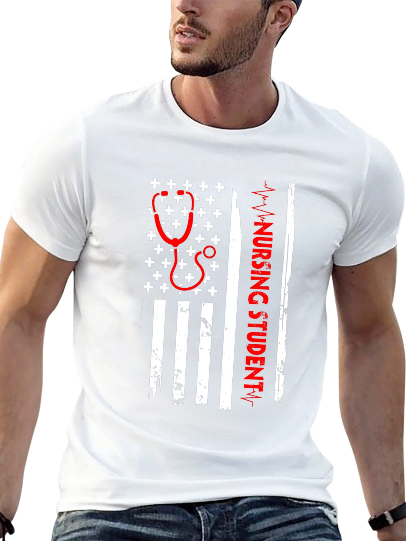 Nursing Student American Flag T-Shirt