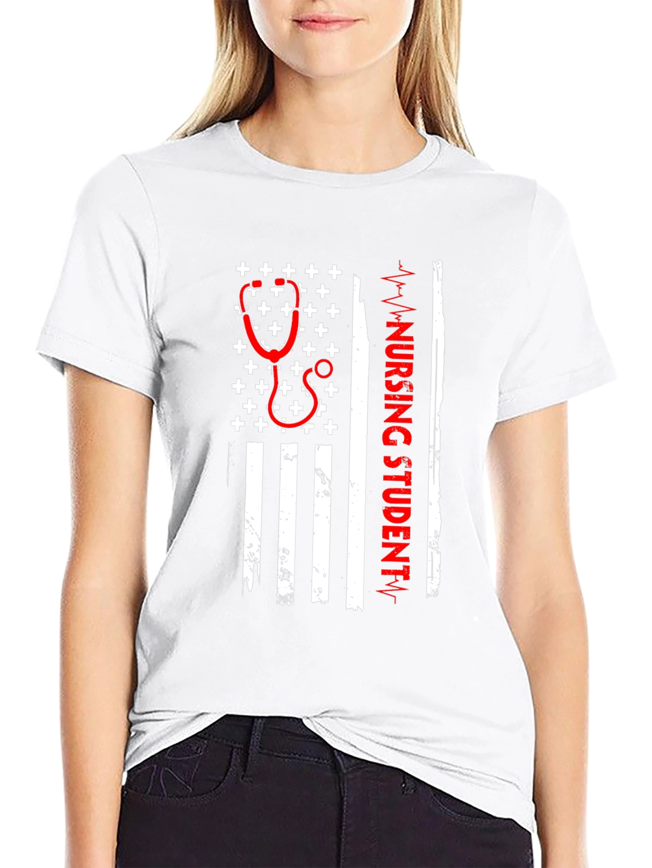 Nursing Student American Flag T-Shirt